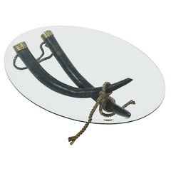Large Bronze Brass Elephant Tusk Table Base by Italo Valenti