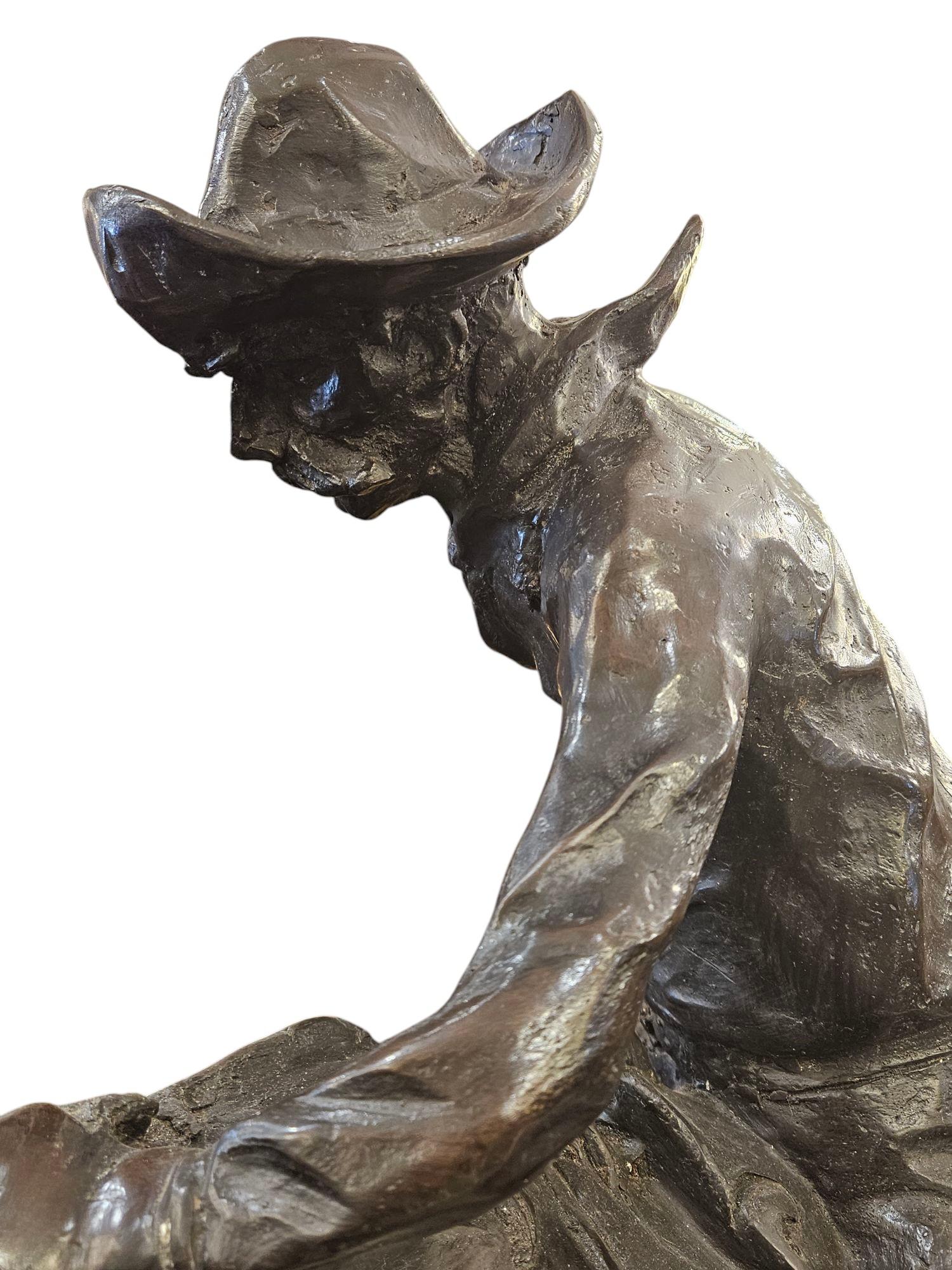 Gran vaquero de bronce según Frederick Remington Desconocido en venta