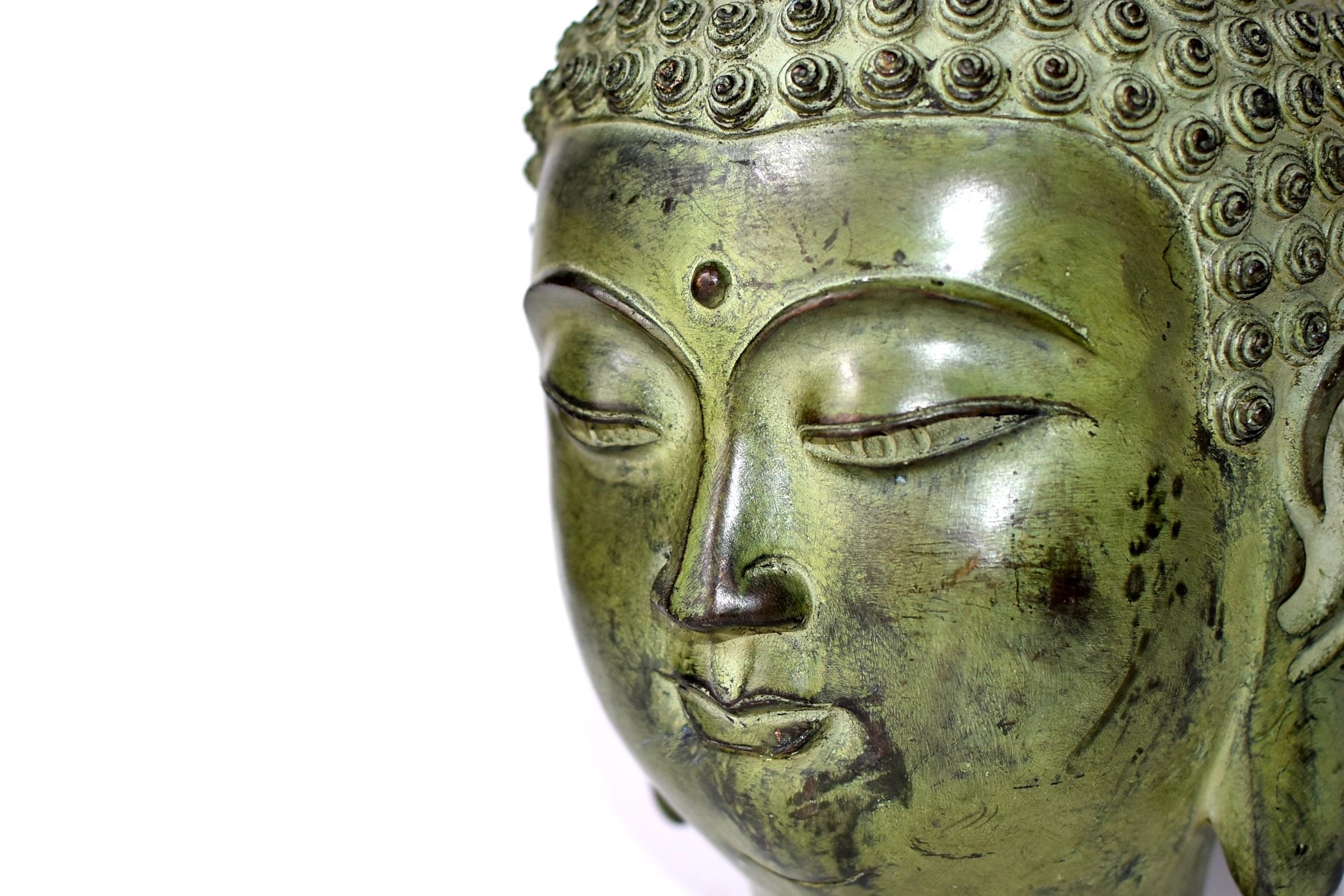 Large Bronze Buddha Head, Tang Dynasty Style 3