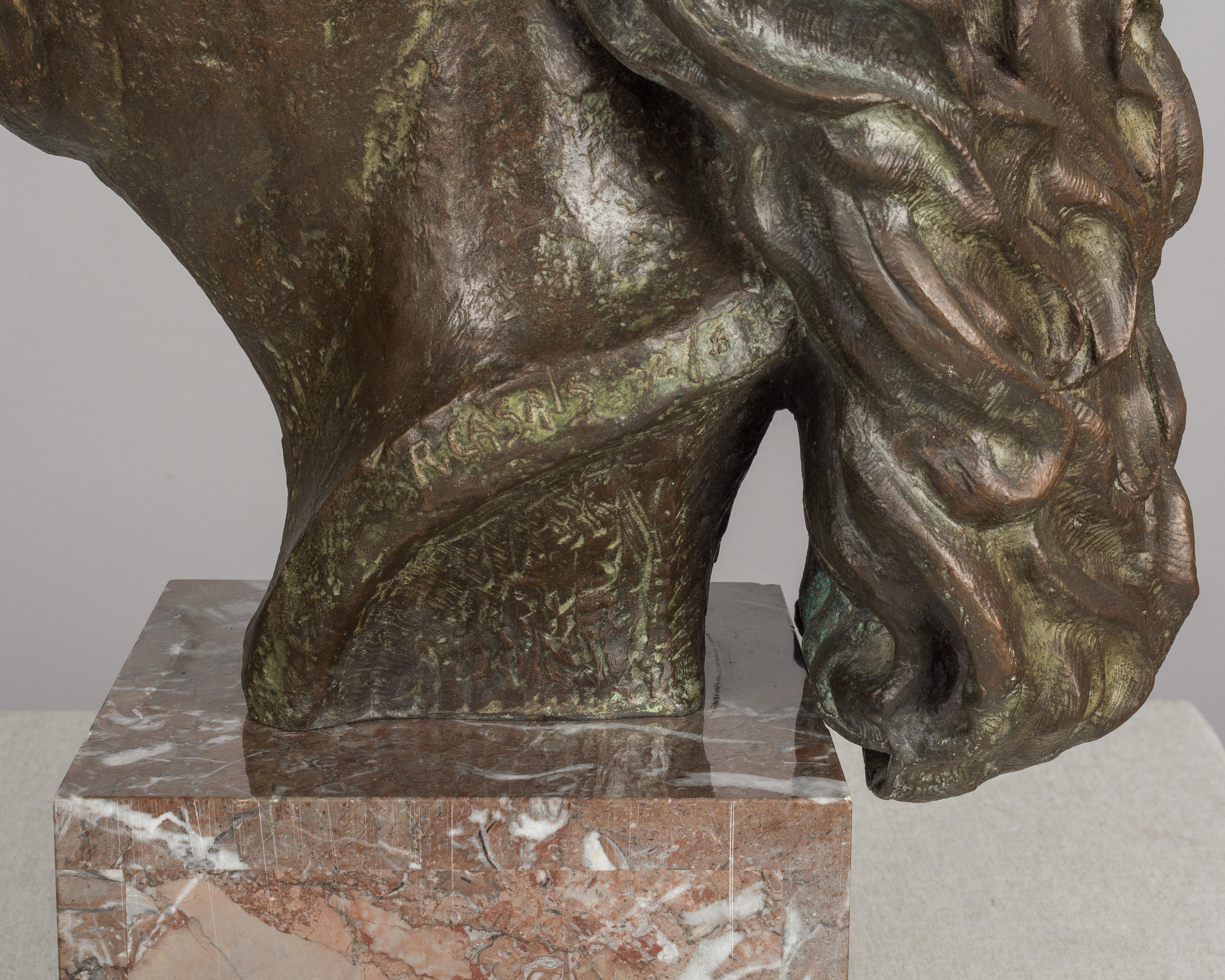 Large Bronze Bust of Salvador Dali 1