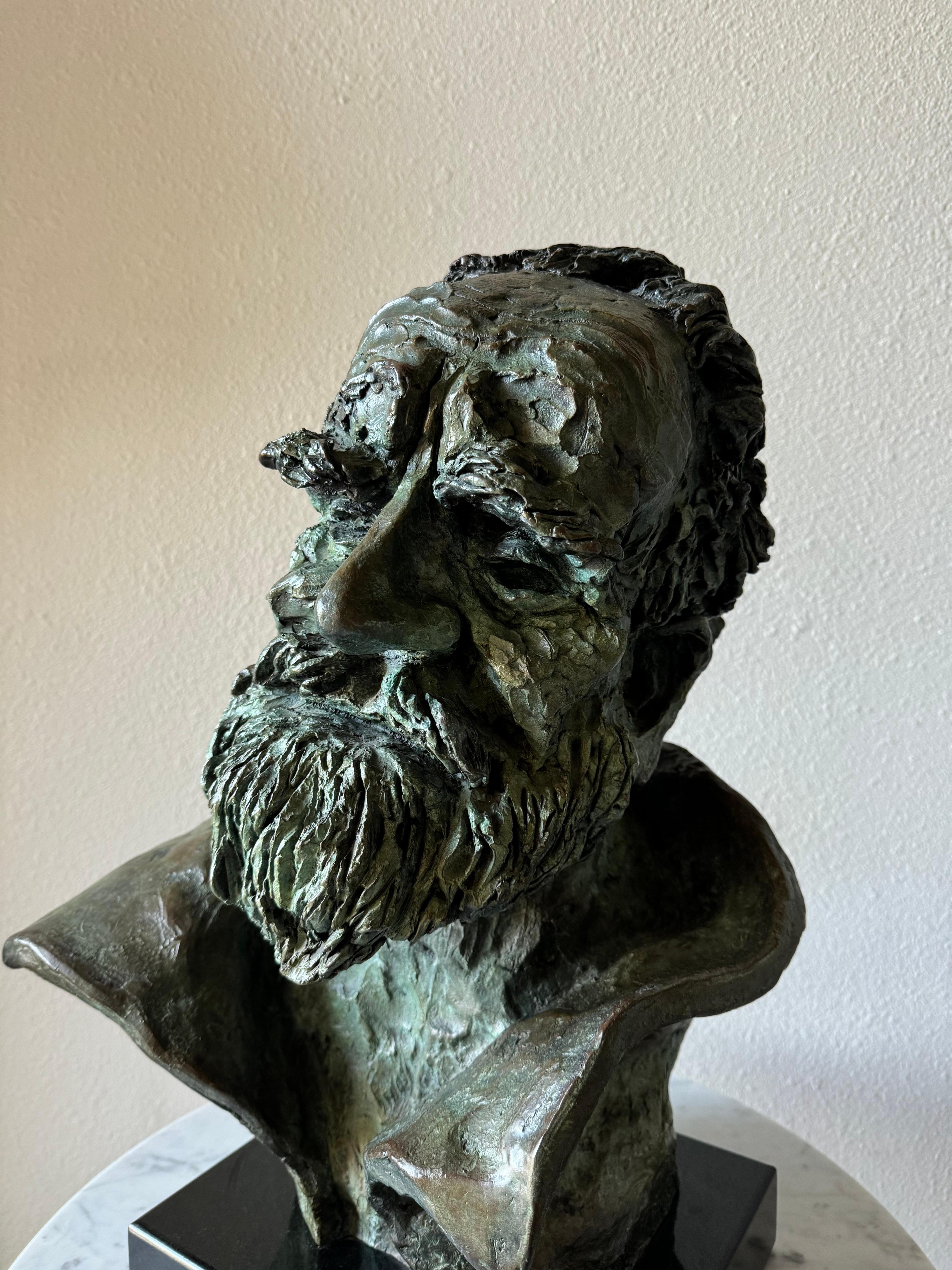 Escultura busto grande de bronce, firmada Hedy MIller 92' en venta 9