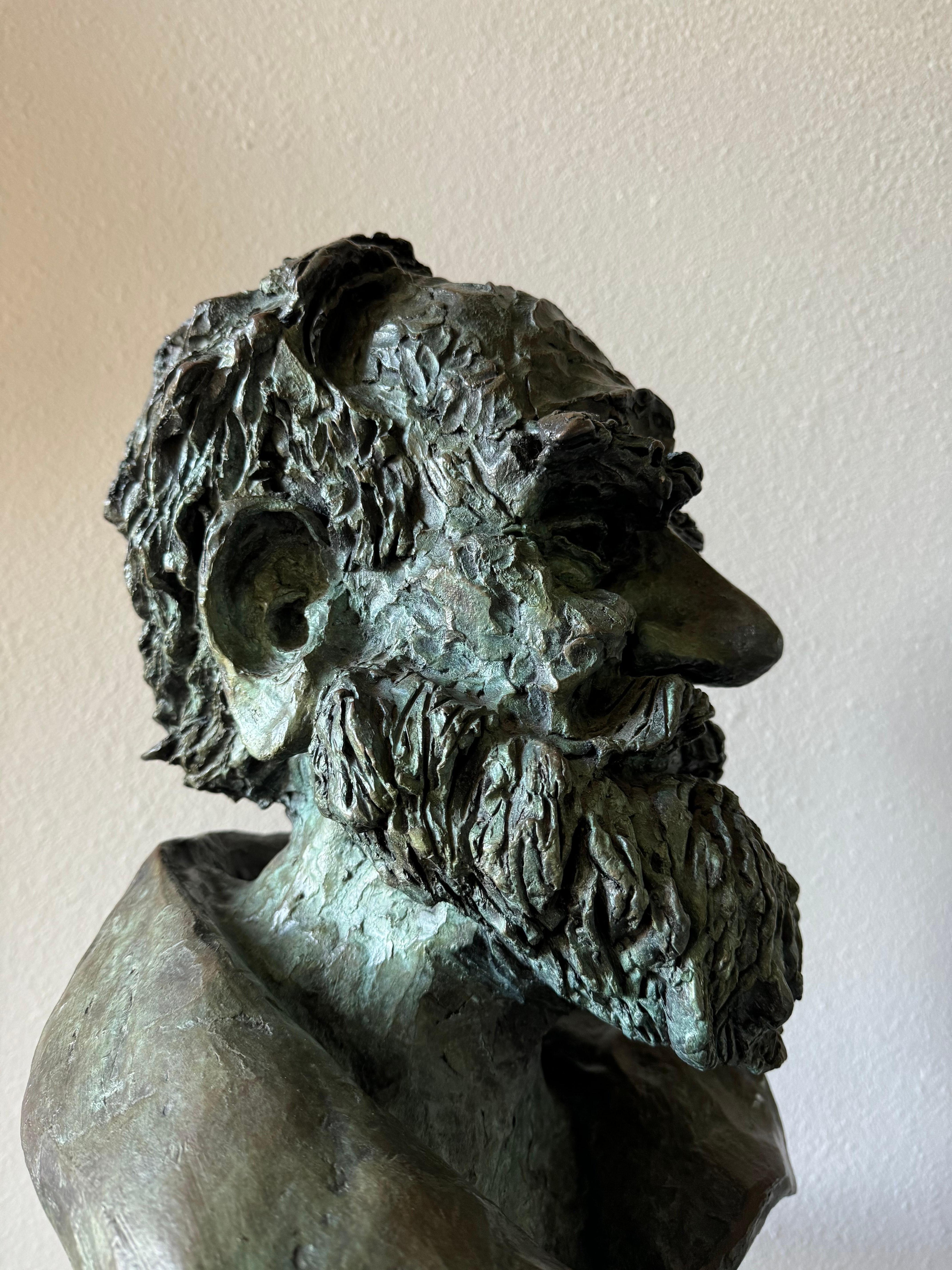 Escultura busto grande de bronce, firmada Hedy MIller 92' en venta 11