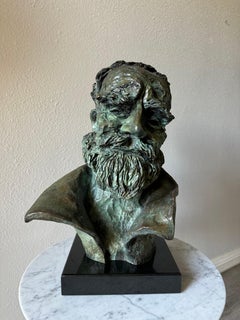 Large Bronze Bust Sculpture, Signed Hedy MIller 92'