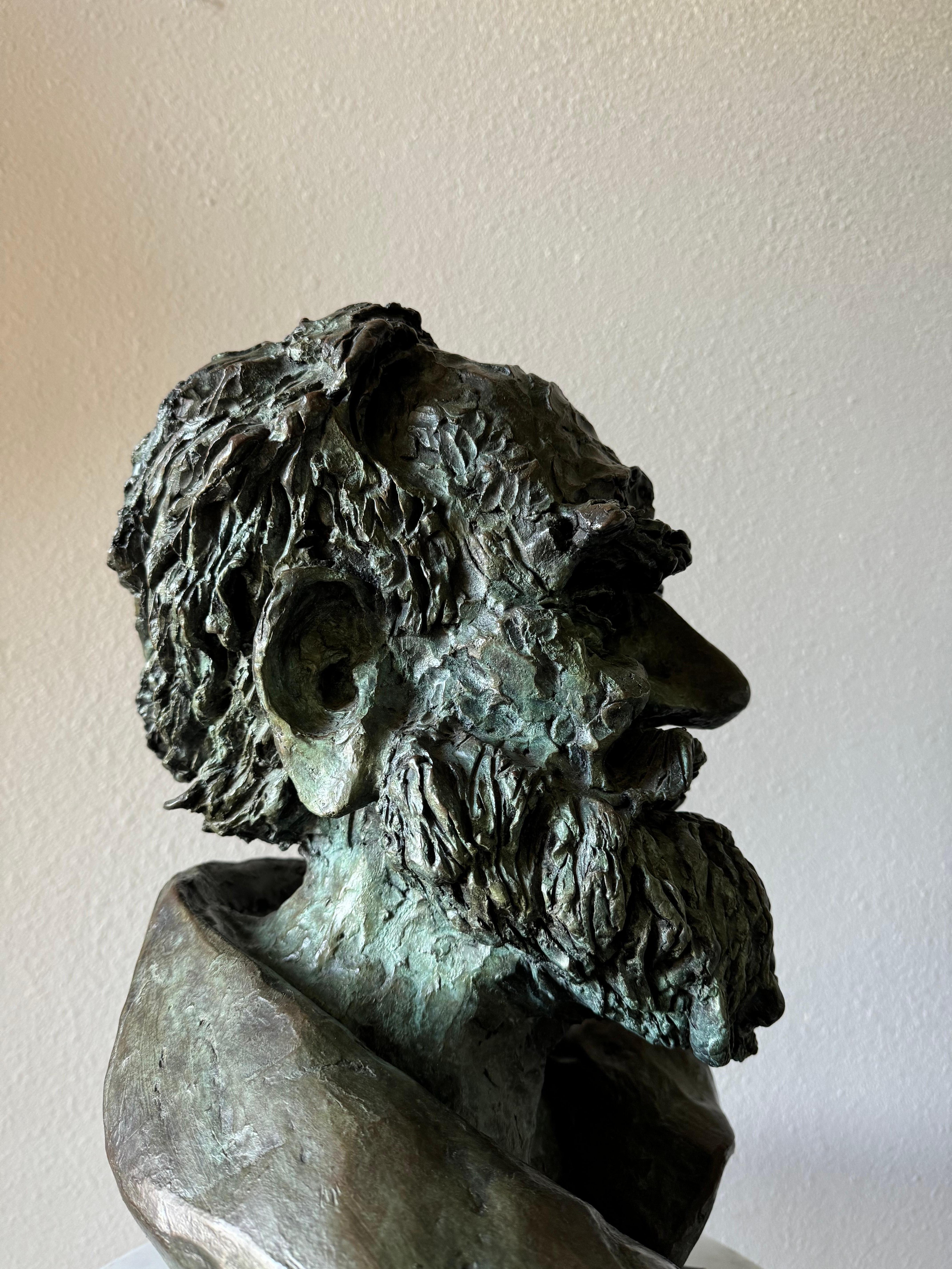 Escultura busto grande de bronce, firmada Hedy MIller 92' Hecho a mano en venta