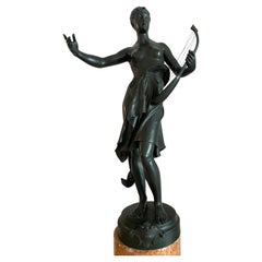 Antique Large Bronze by JO Monbur « the song »