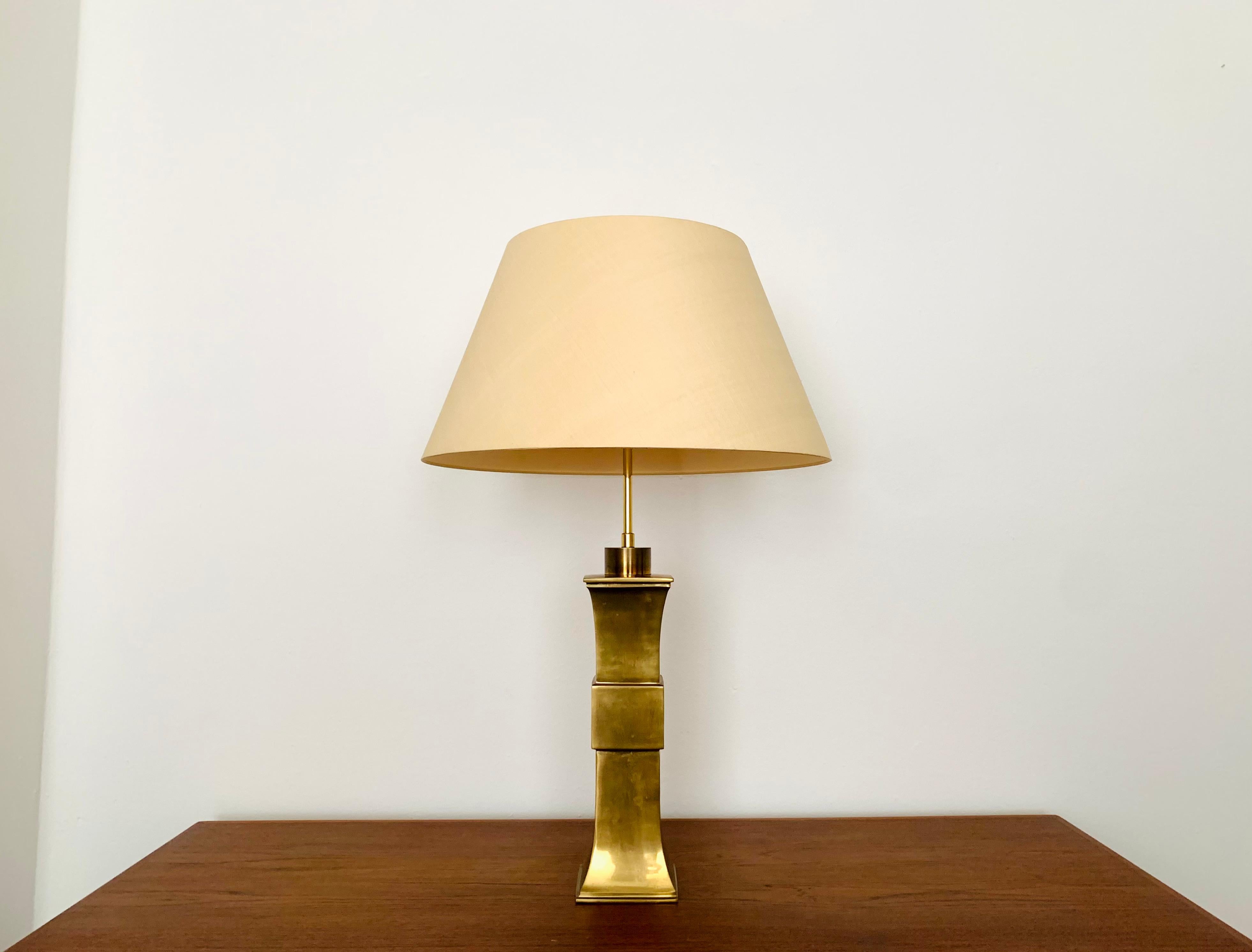 Large Bronze Cast Table Lamp In Good Condition For Sale In München, DE