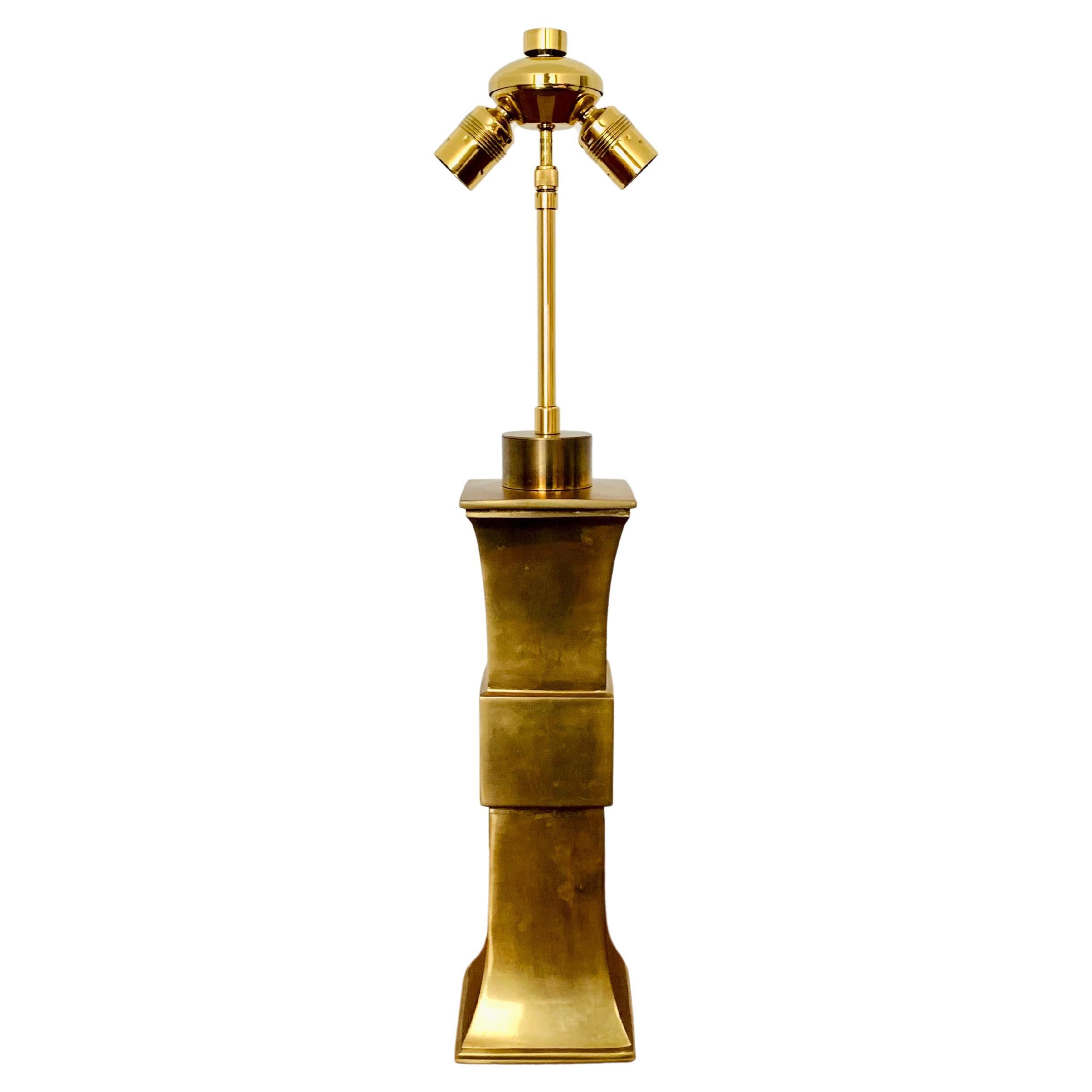 Large Bronze Cast Table Lamp For Sale