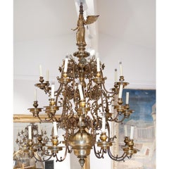 Large Bronze Chandelier, Holland Second Half of the 19th Century