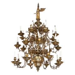 Large Bronze Chandelier, Holland Second Half of the 19th Century