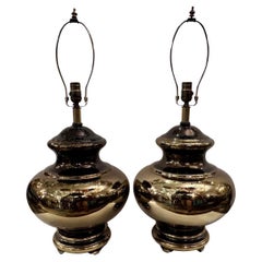 Große Lampen aus Bronze-Farbglas