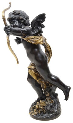 Large Bronze Cupid by Aug. Moreau, 19th Century