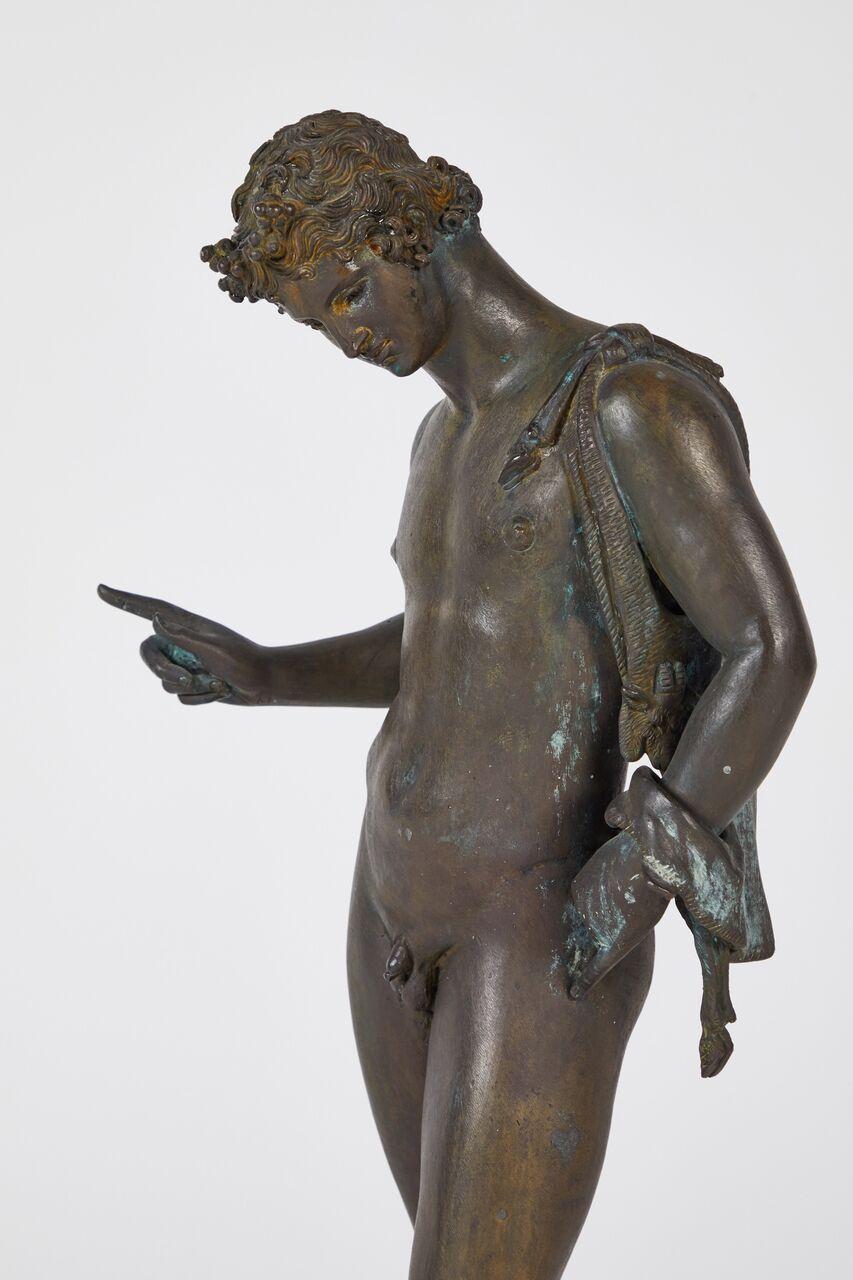 Large Bronze Depicting Narcissus, Italian, 19th Century For Sale 3