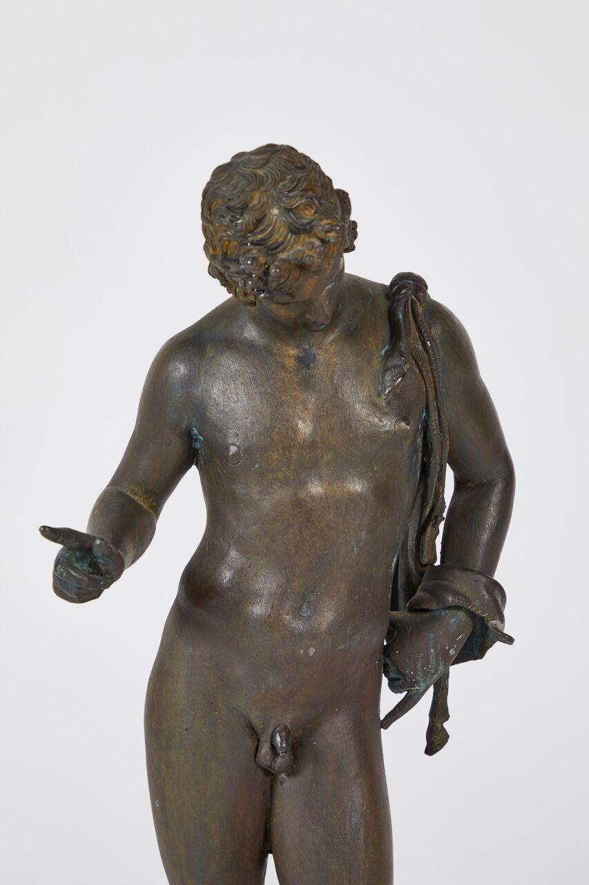 Large Bronze Depicting Narcissus, Italian, 19th Century For Sale 6