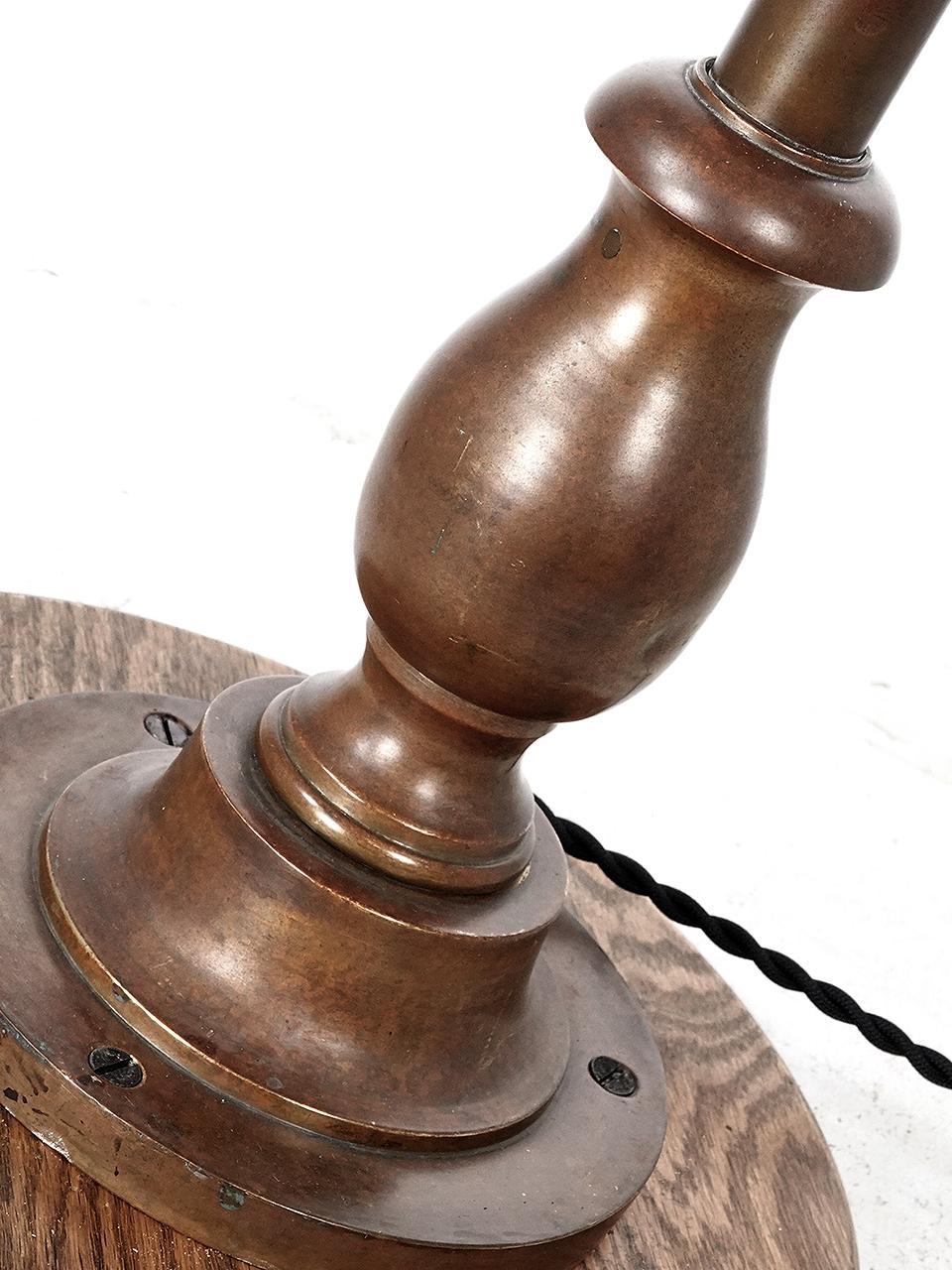 Industrial Large Bronze Double Bank Lamp