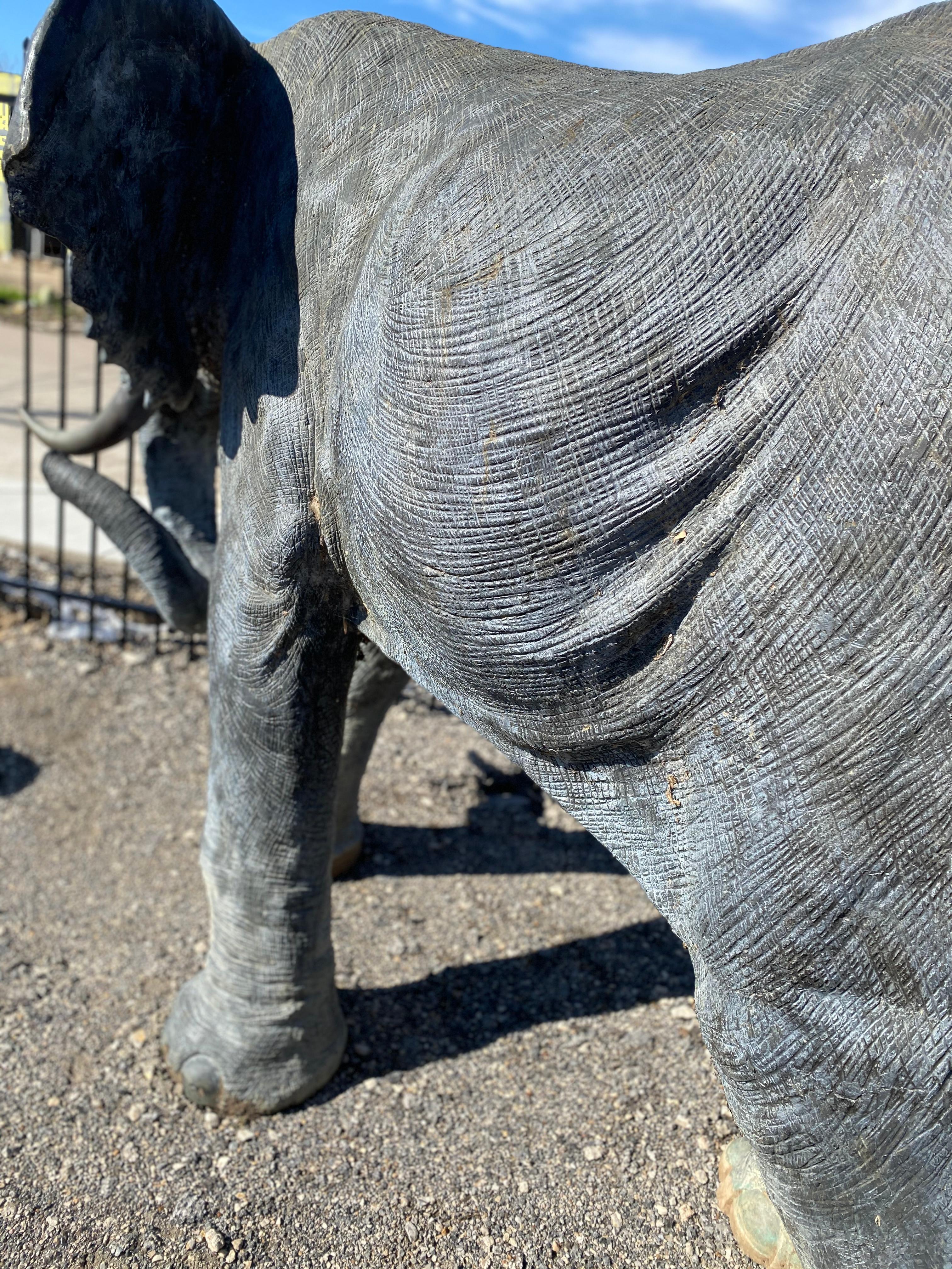 Asian Large Bronze Elephant Statue