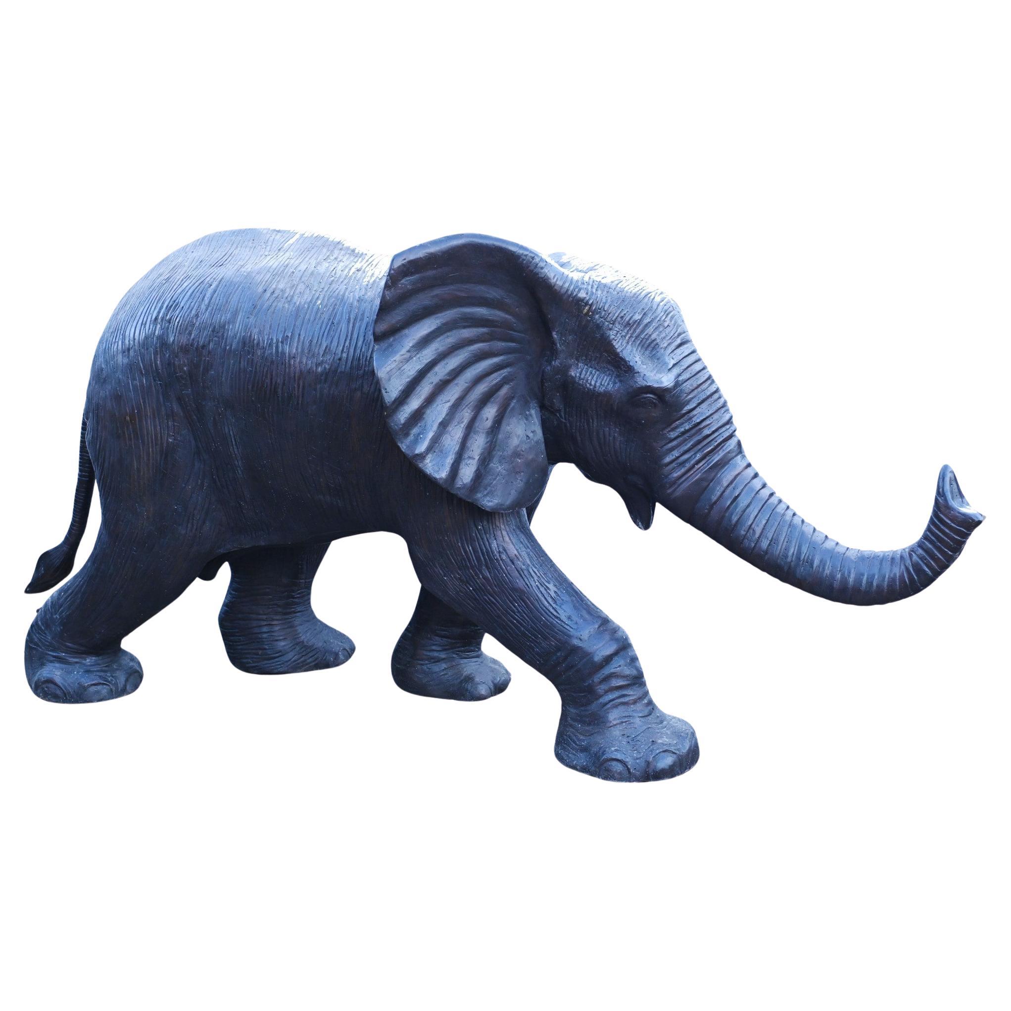 Large Bronze Elephant Statue Garden Casting