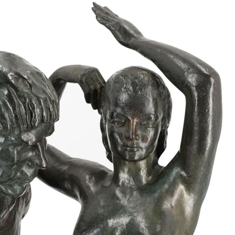 Belga Bronzo grande  Scultura figurativa di Firmin Vandewoude (1907-1994) in vendita