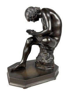 Große Bronzestatue des „Spinario“ – Souvenir der „Grand Tour“ – Italien – 19. Jahrhundert