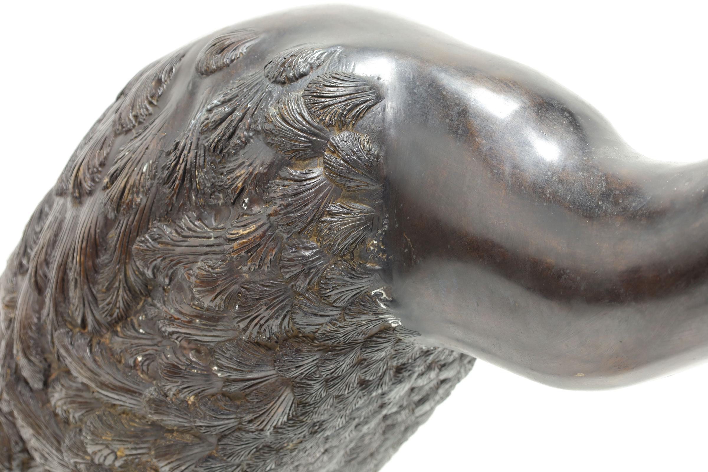 Grandi sculture di uccelli fenicottero in bronzo di Hattakitkosol Somchai, timbrate in vendita 1