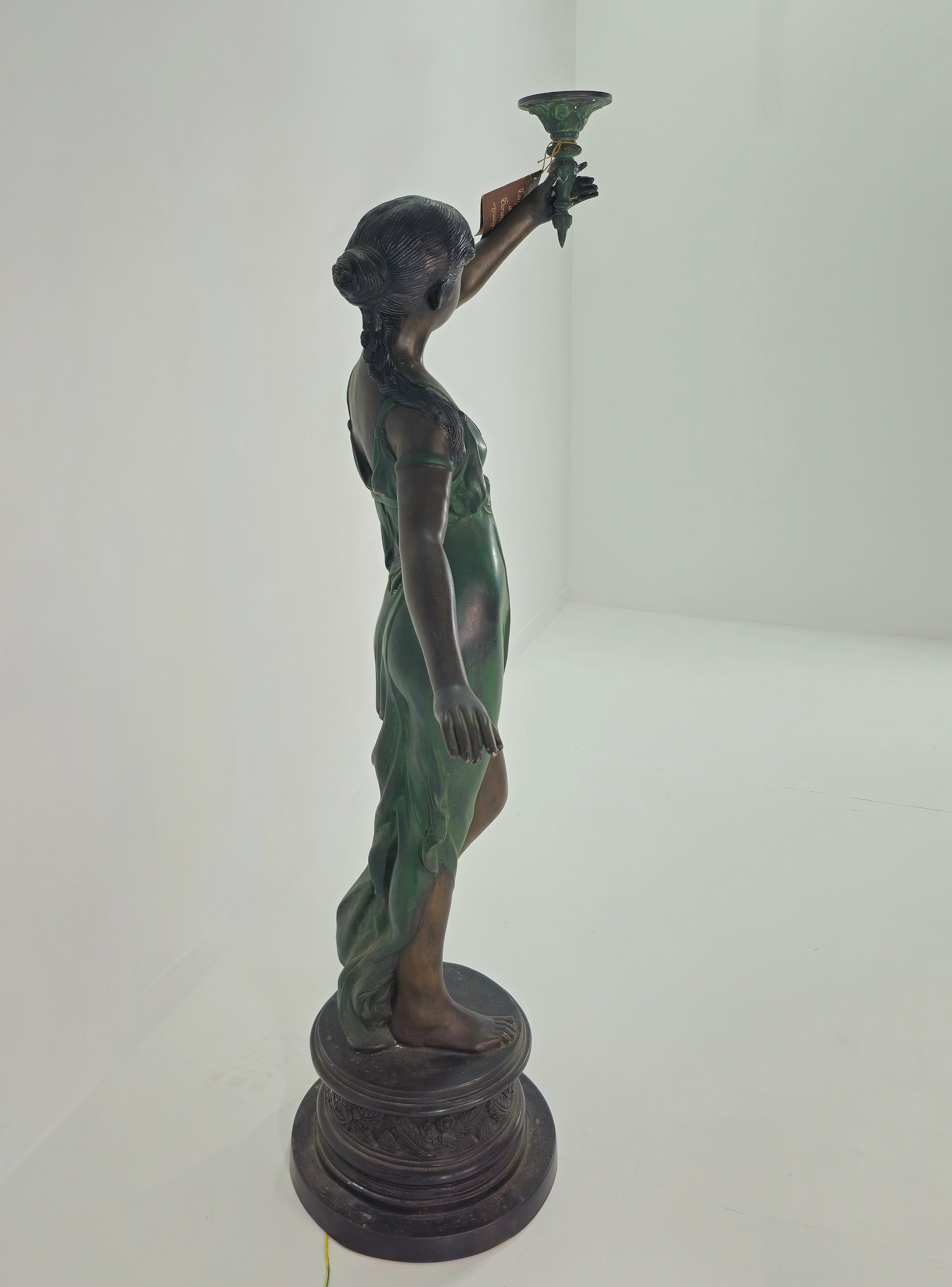 Large Bronze Floor Lamp Mid-Century Modern Italy 1960/70s For Sale 2