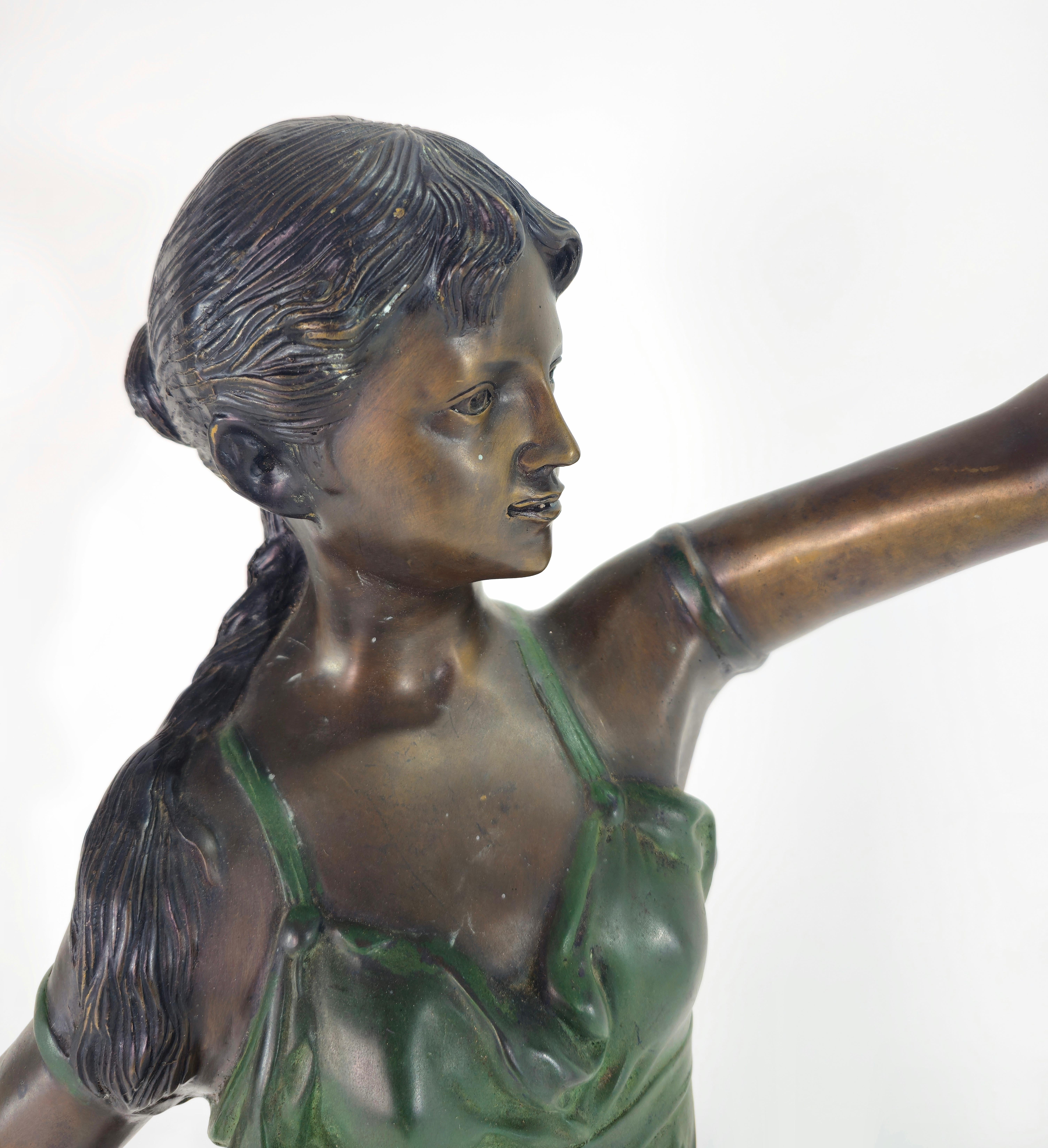 Large Bronze Floor Lamp Mid-Century Modern Italy 1960/70s For Sale 3