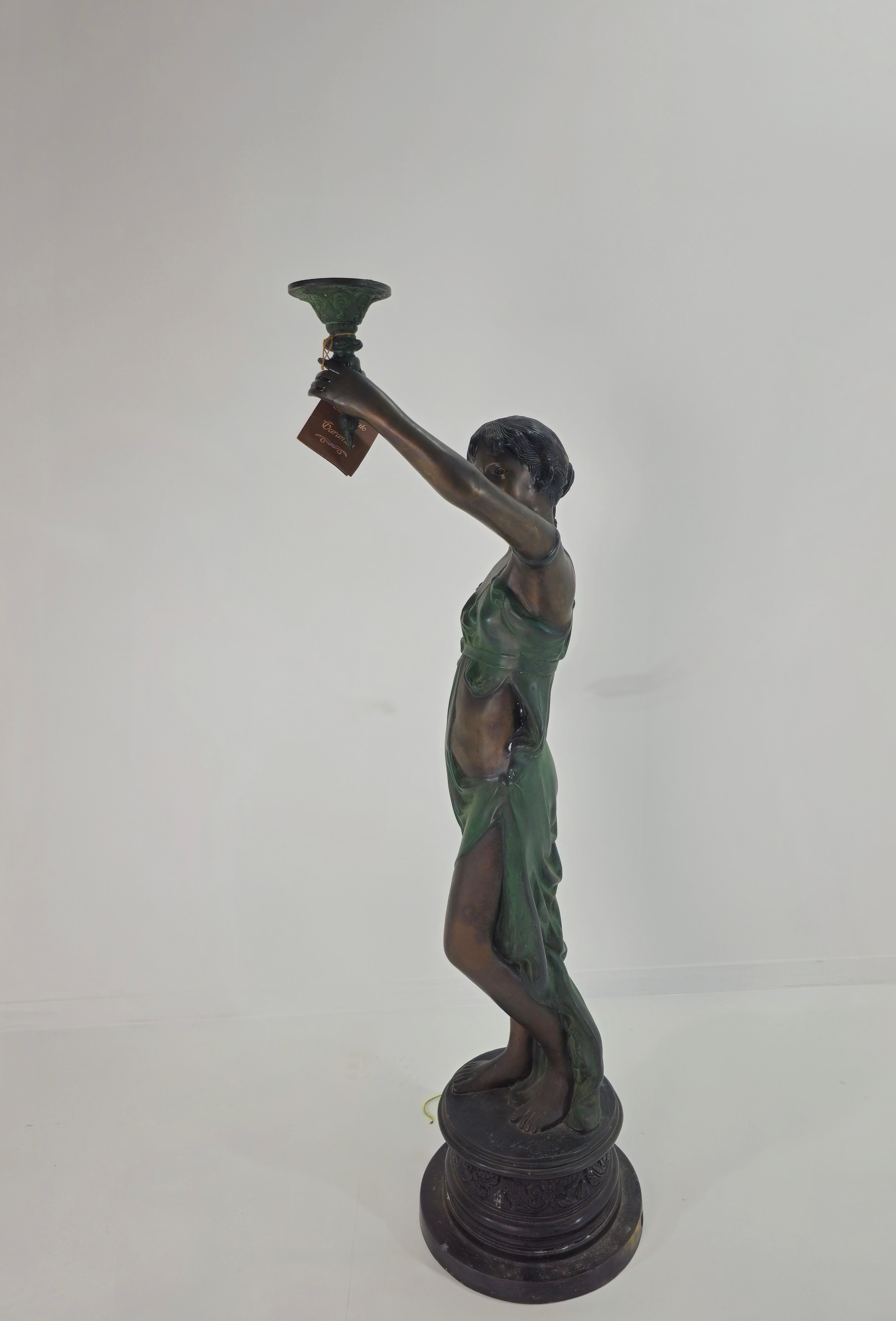 Large Bronze Floor Lamp Mid-Century Modern Italy 1960/70s For Sale 4
