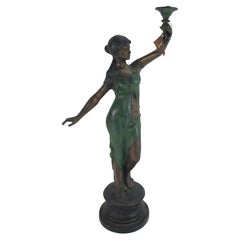 Gran lámpara de pie de bronce Moderna de mediados de siglo Italia 1960/70