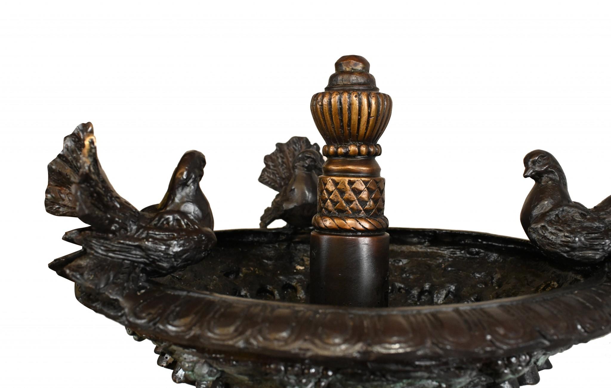 Großer Bronzebrunnen mit Jungfrauen, klassisches französisches Garten-Wasserelement 5