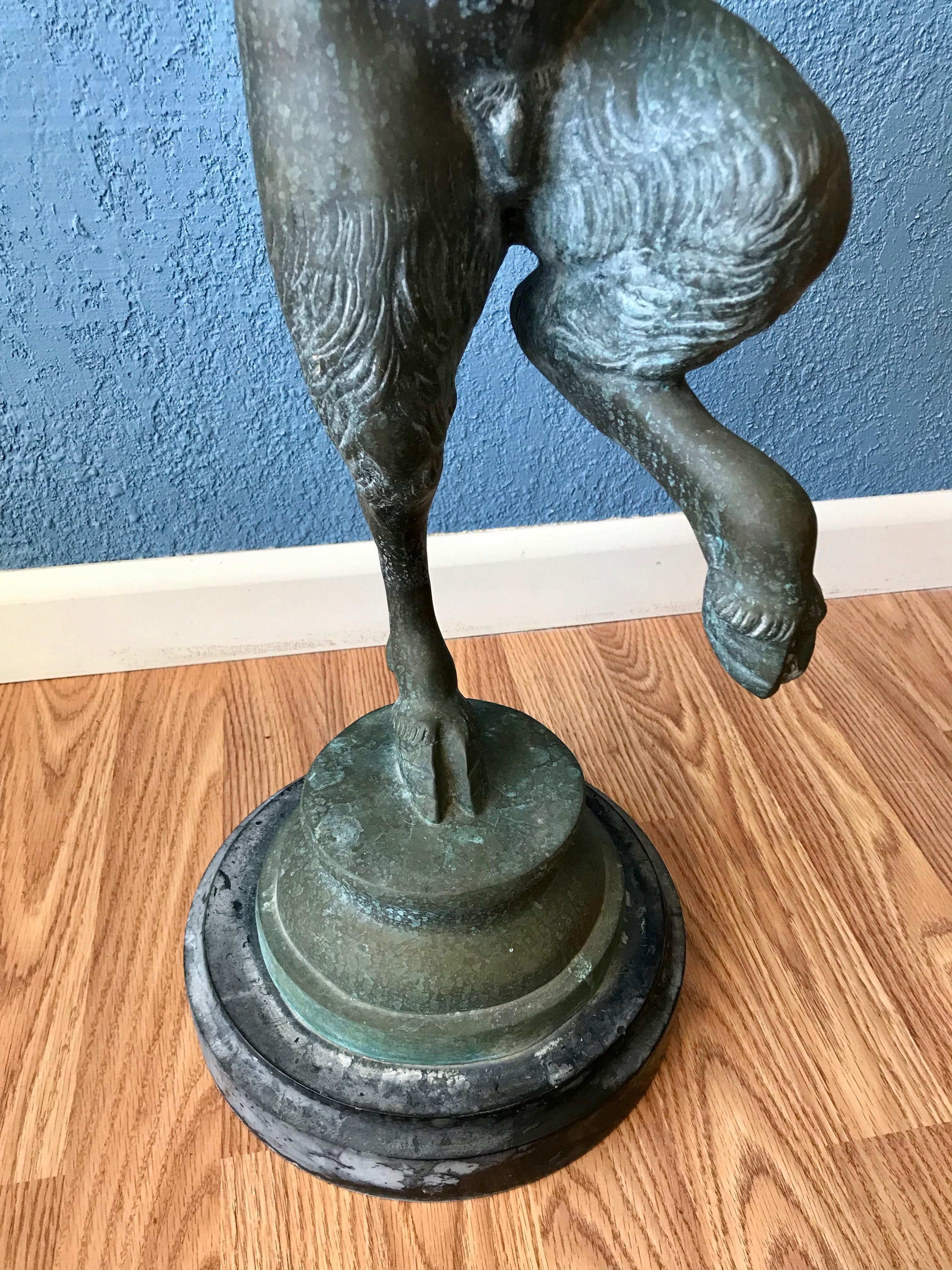 Large Bronze Garden Figure of Pan 6