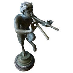 Large Bronze Garden Figure of Pan