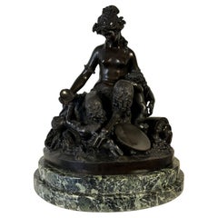 Grande gruppo di bronzo di Clodion risalente al XIX secolo