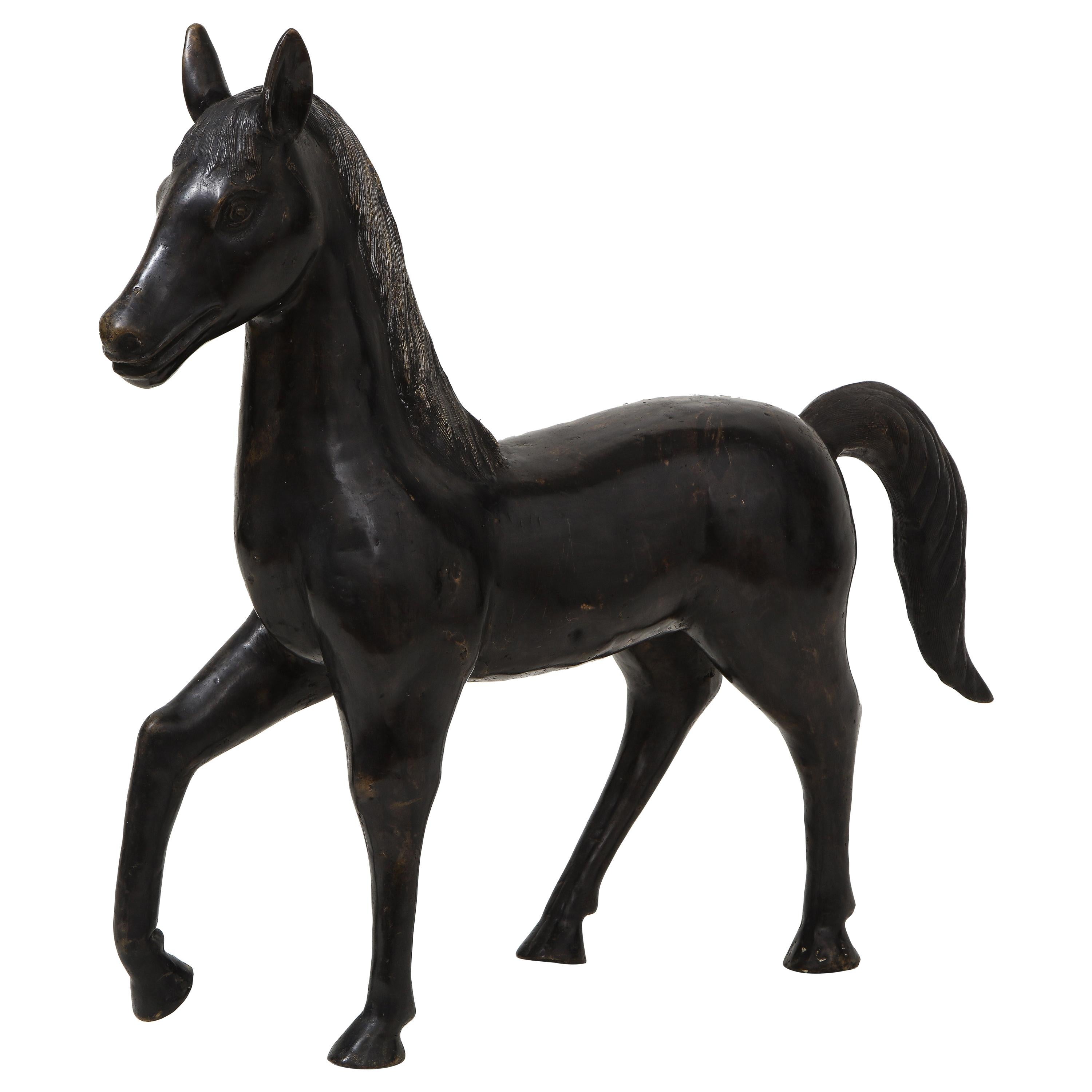Large Bronze Horse Sculpture