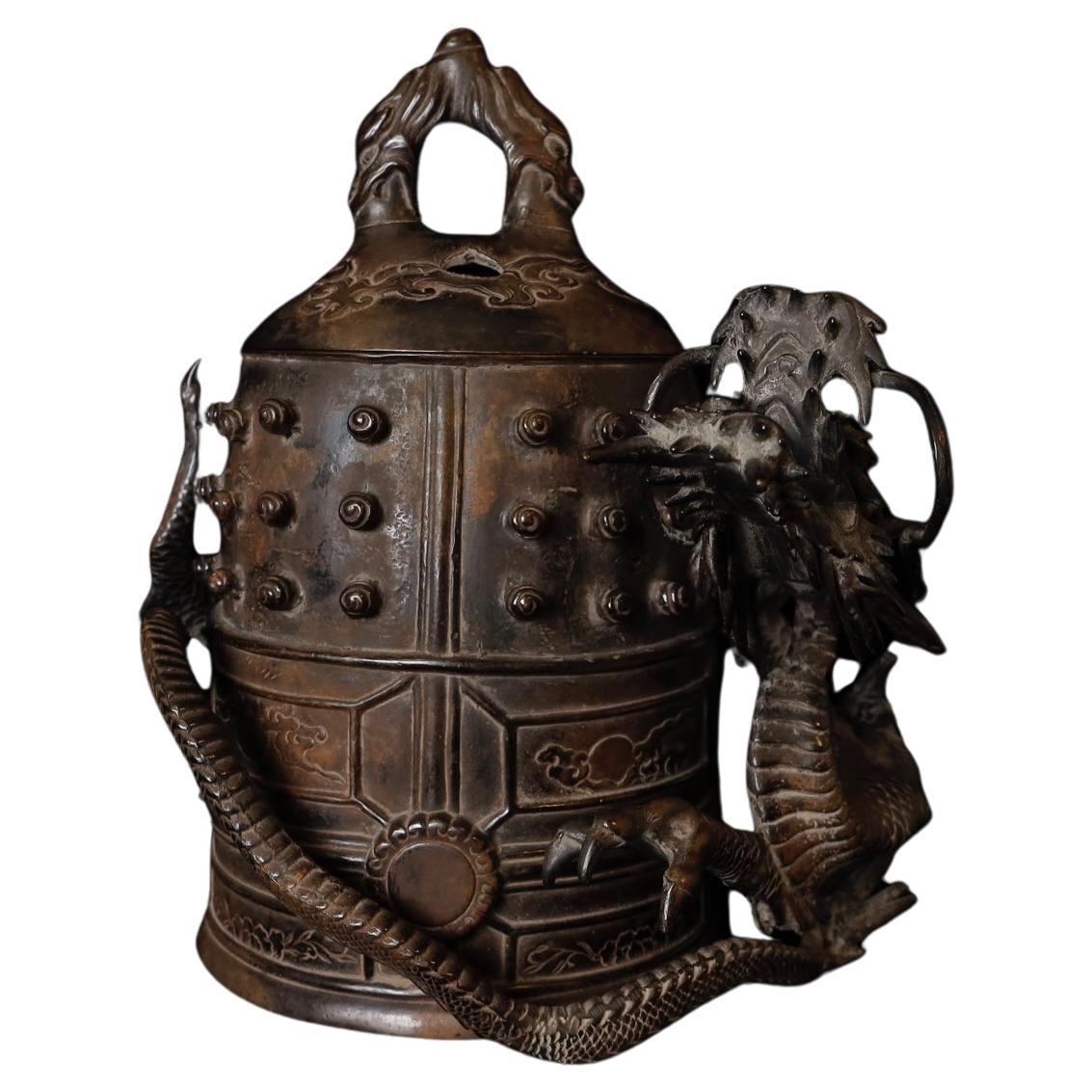 Large Bronze Incense Burner by Murata Hiroshi, Japan For Sale