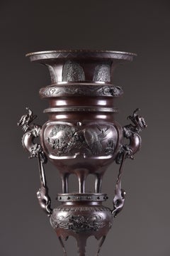 Large Bronze Incense Burner, Japan Meji Period, Late 19th Century