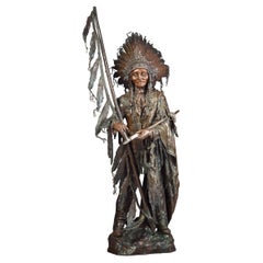 Large Bronze Indian, "Peace", by Carl Kauba '1865-1922'