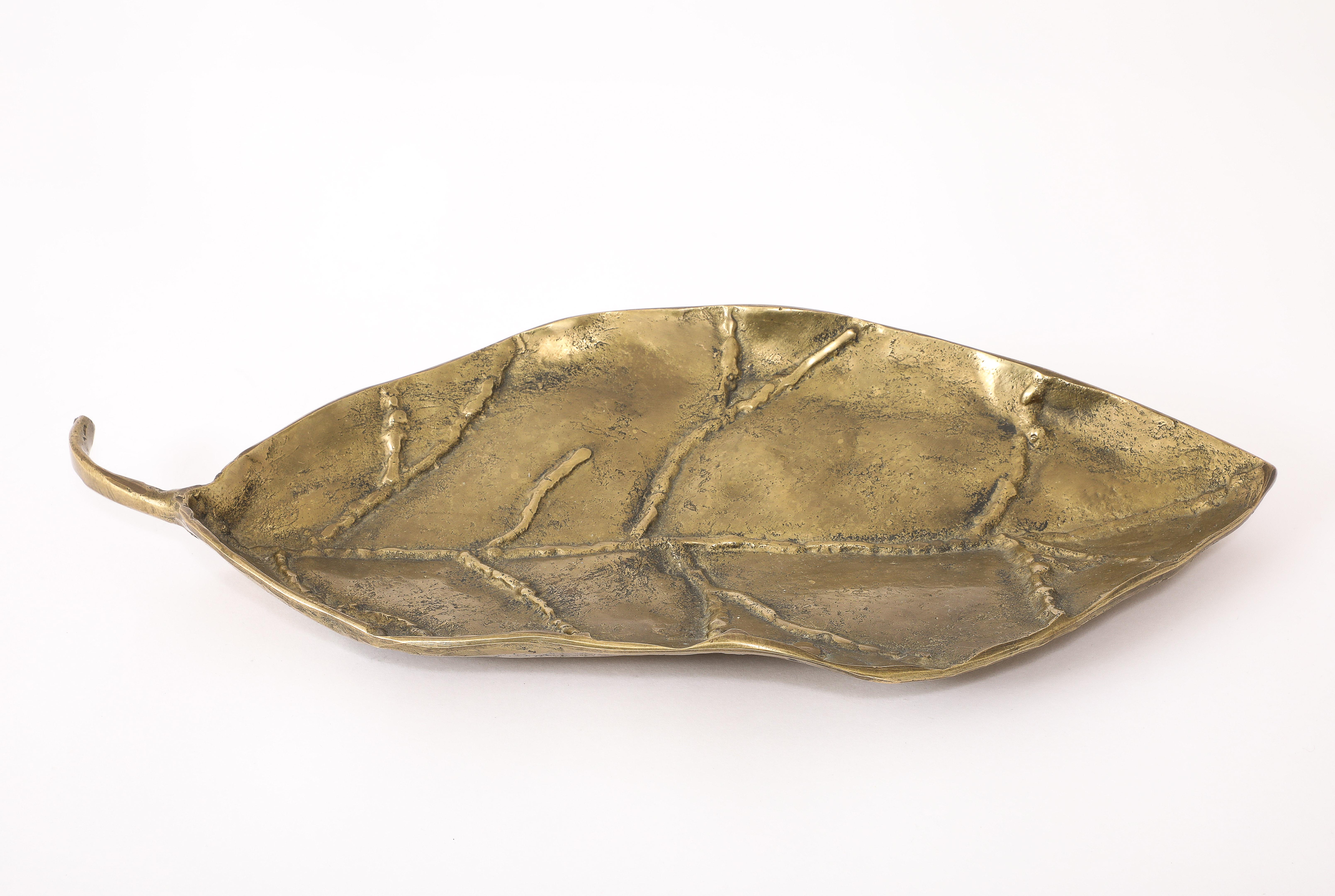 Large Bronze Leaf, France 1970's For Sale 4