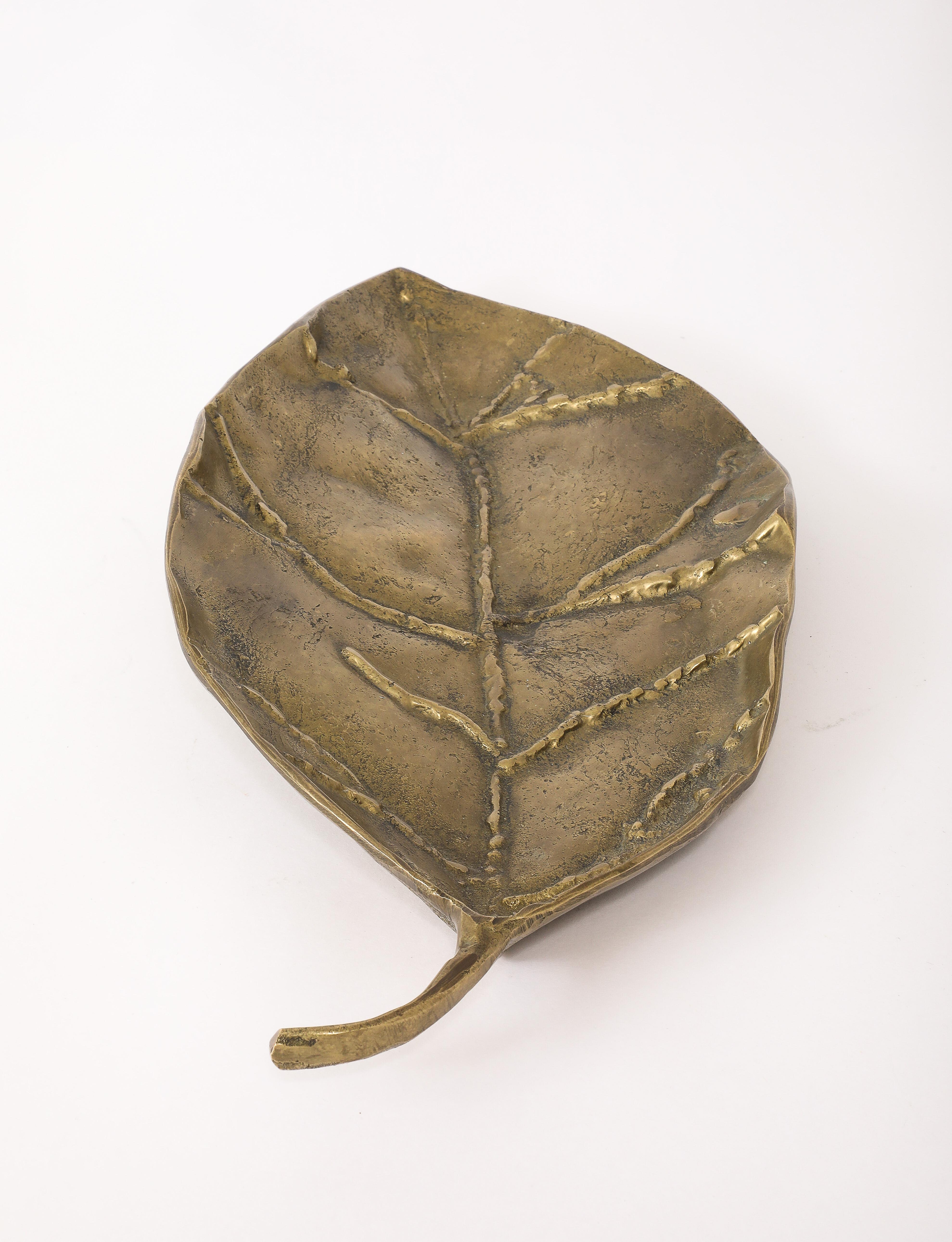 Large Bronze Leaf, France 1970's For Sale 2