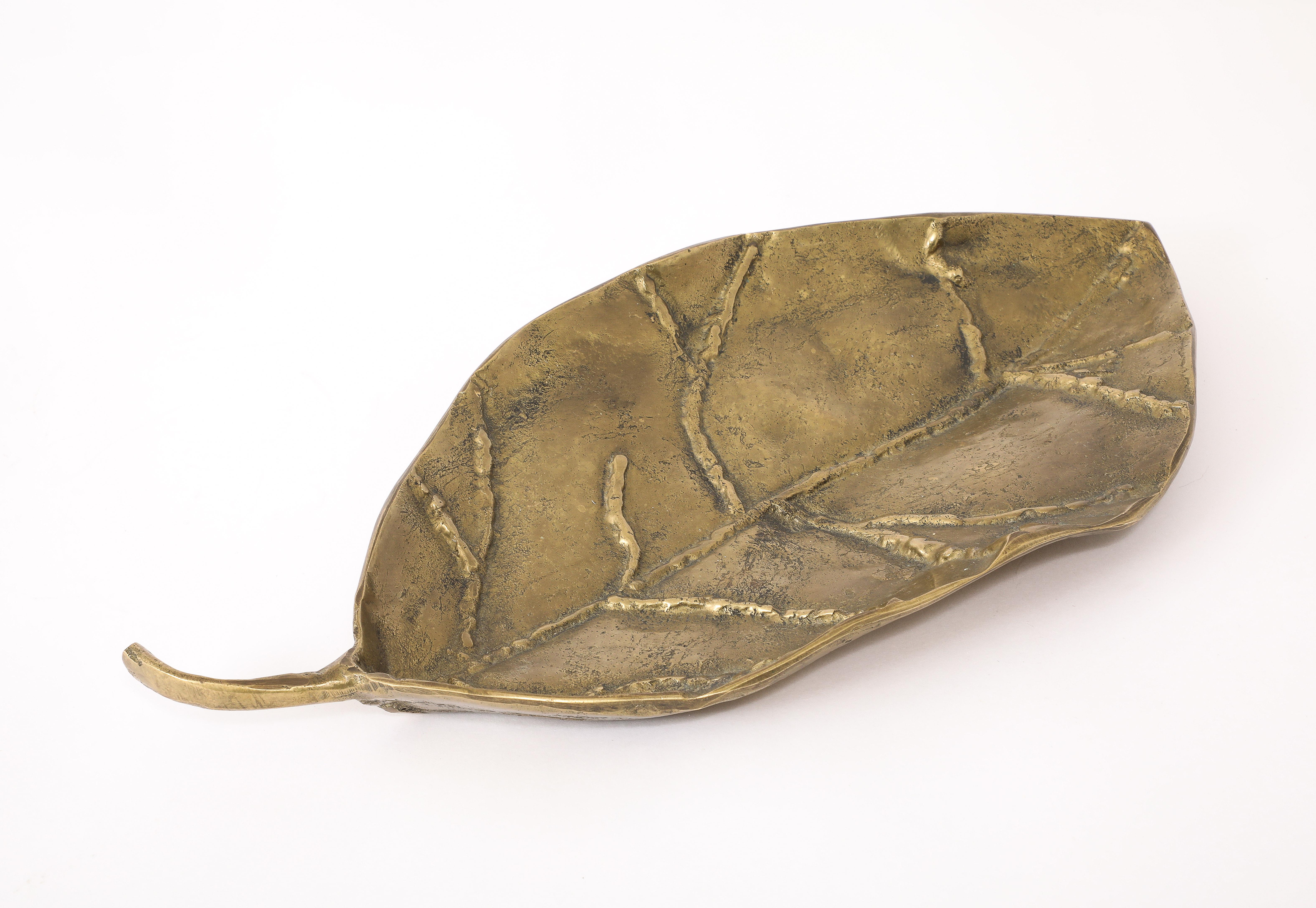 Large Bronze Leaf, France 1970's For Sale 3