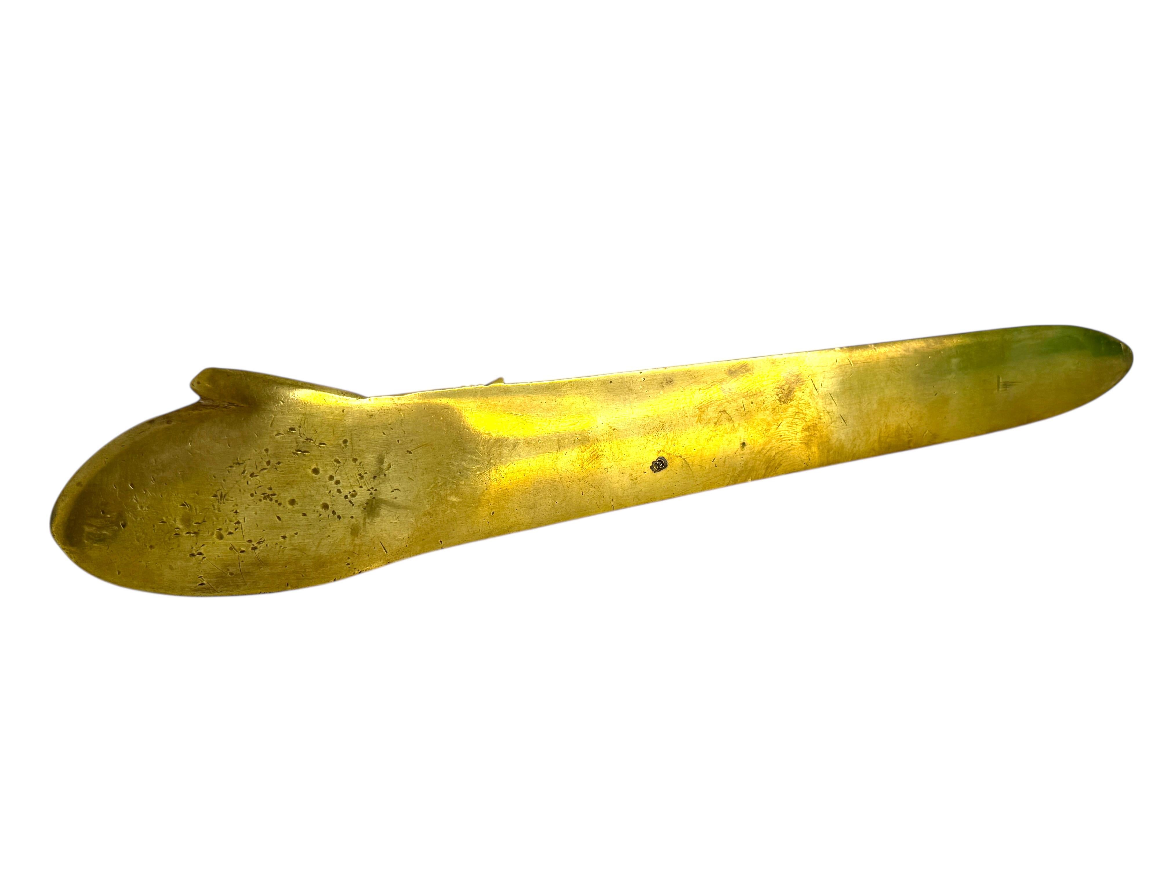 Großer Bronze-Brieföffner Jugendstil Ende 19. Jahrhundert signiert DeLaune, Frankreich im Angebot 3