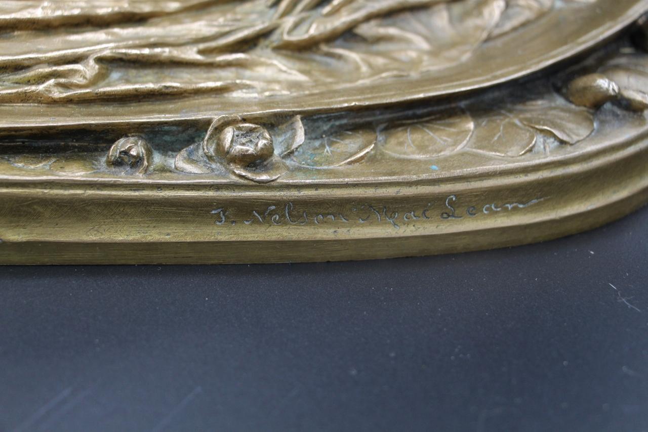 Grande donna nuda distesa in bronzo di Thomas Nelson Maclean Art Nouveau in vendita 5