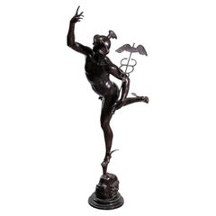 Mercurio grande de bronce, h. 180 cm