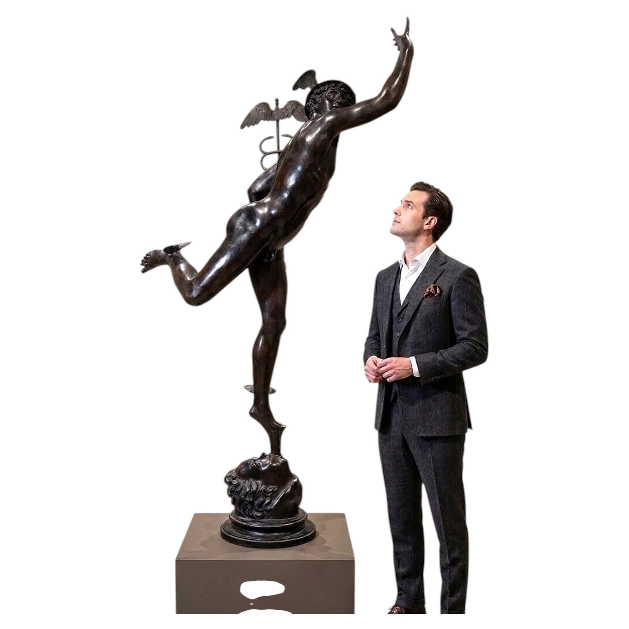 Large bronze Mercury, h. 180 cm