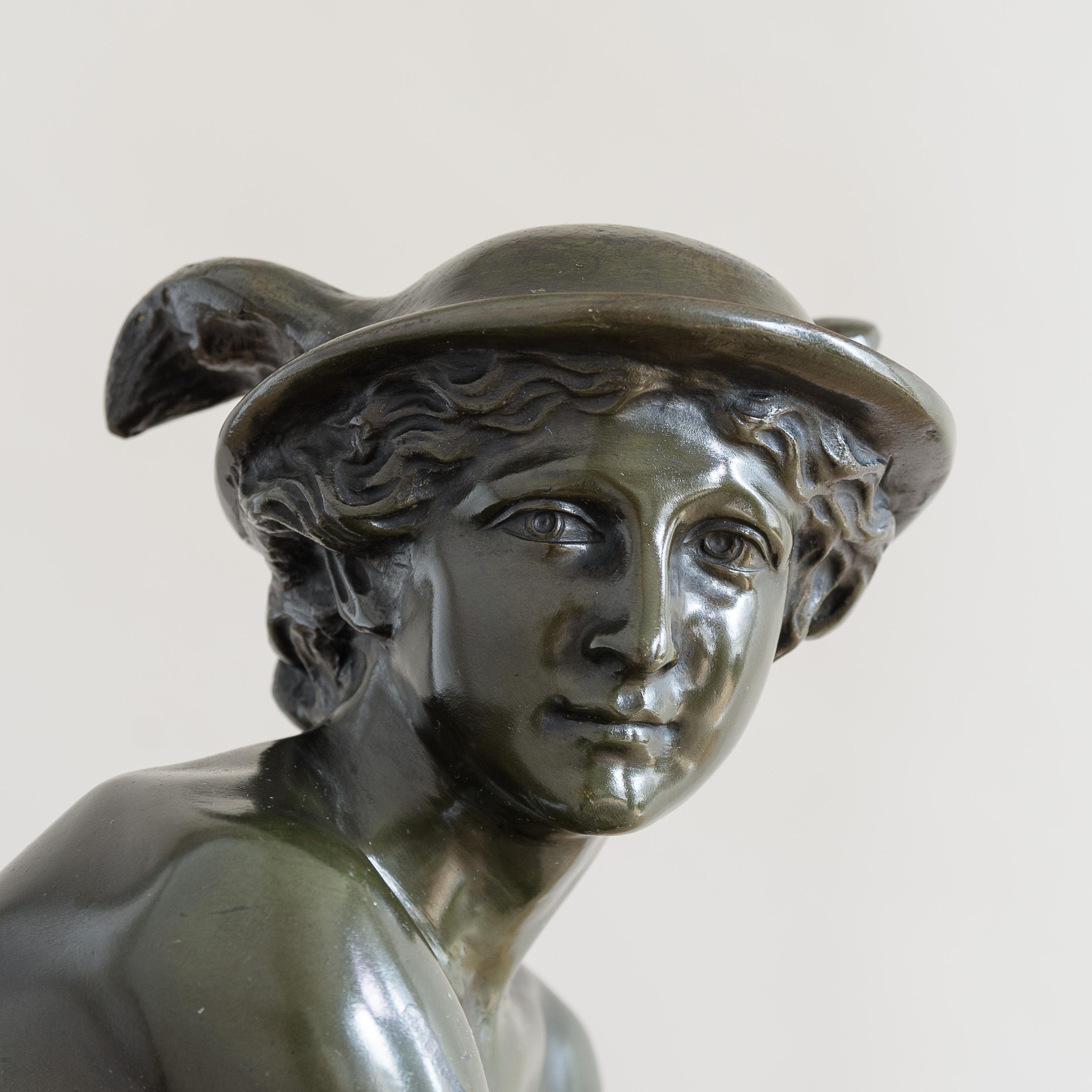 Large Bronze Model of a Seated Mercury For Sale 1