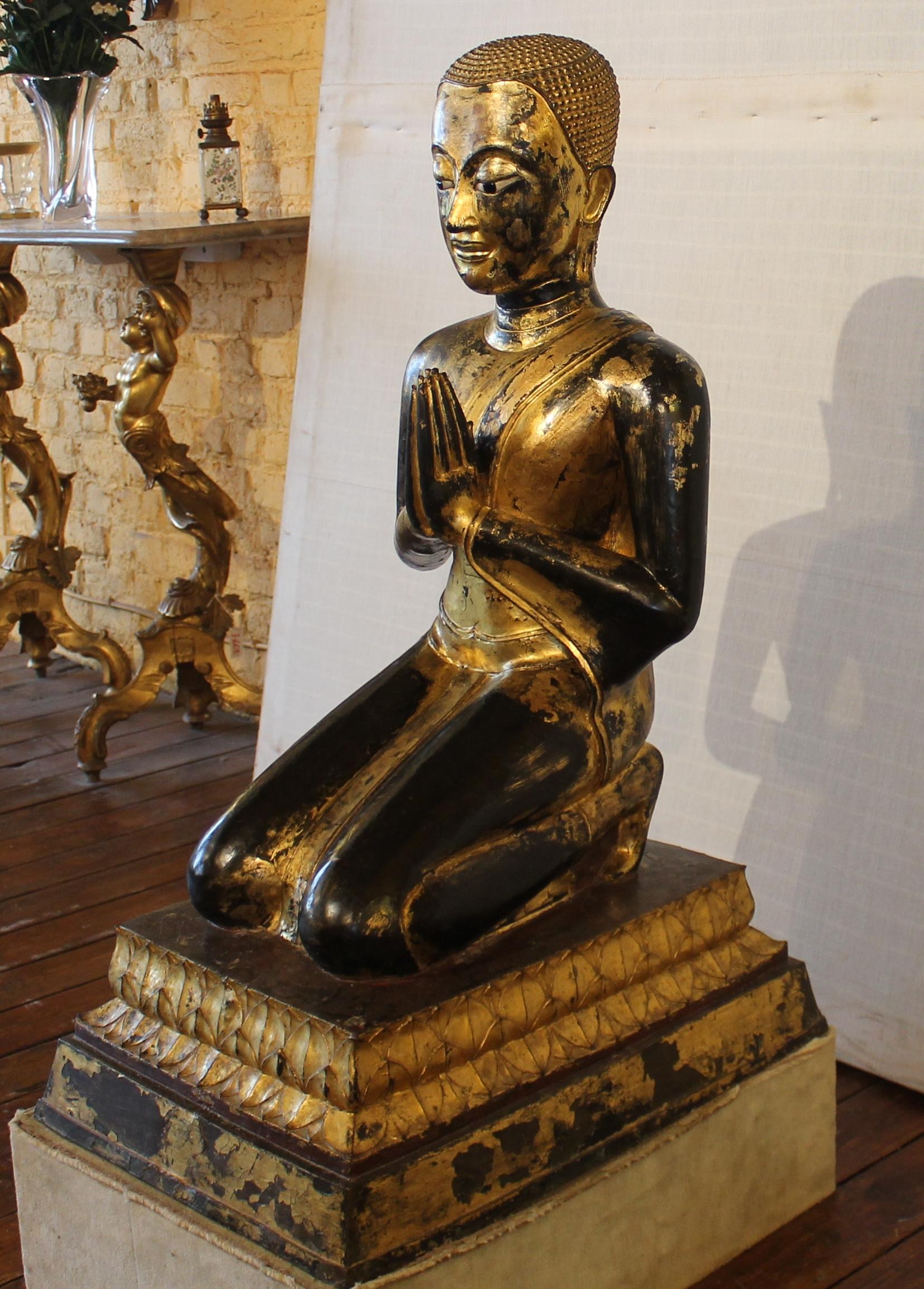 Großer Monk aus Bronze, 18. Jahrhundert, Ayuttheya-Periode, Thailand im Angebot 2