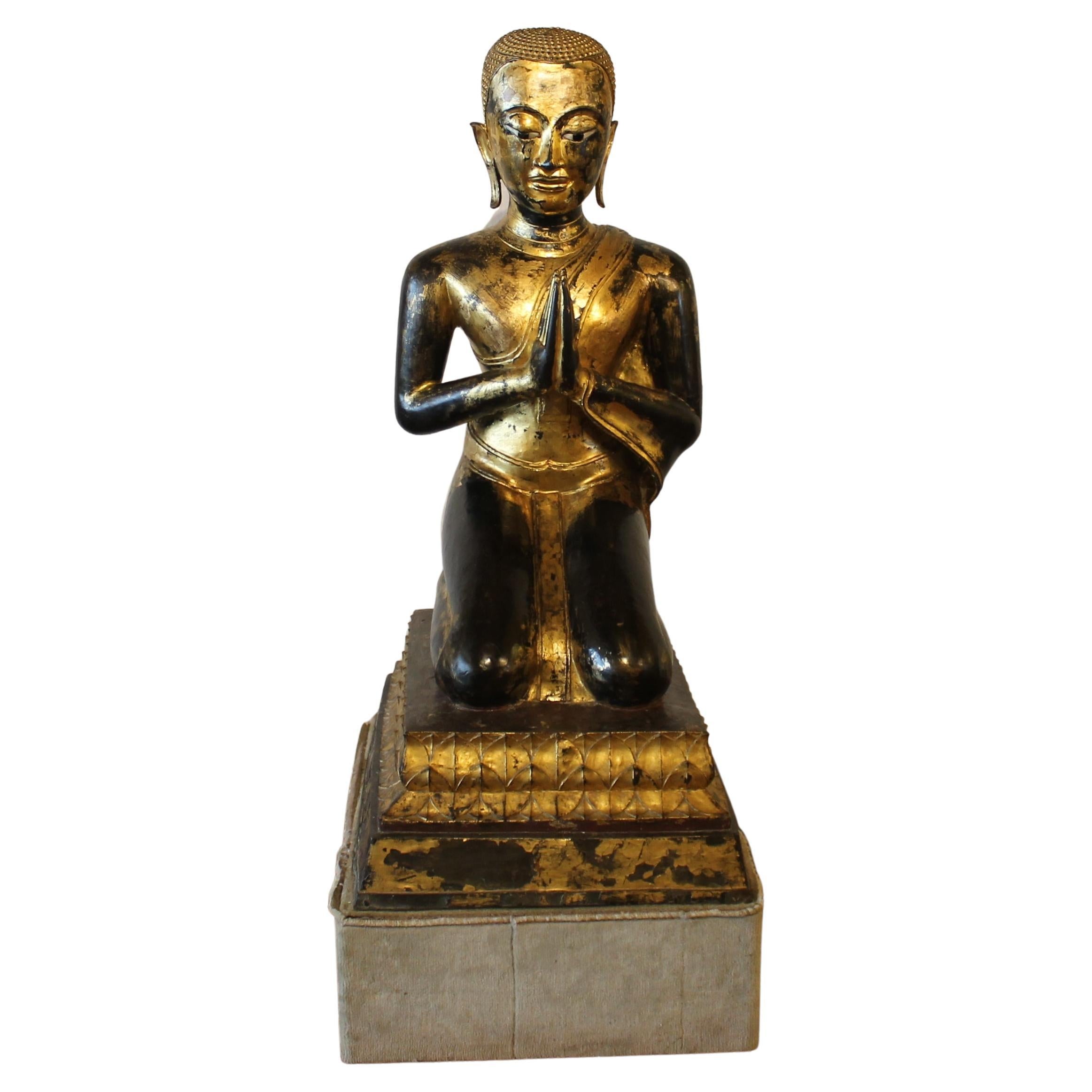 Großer Monk aus Bronze, 18. Jahrhundert, Ayuttheya-Periode, Thailand im Angebot