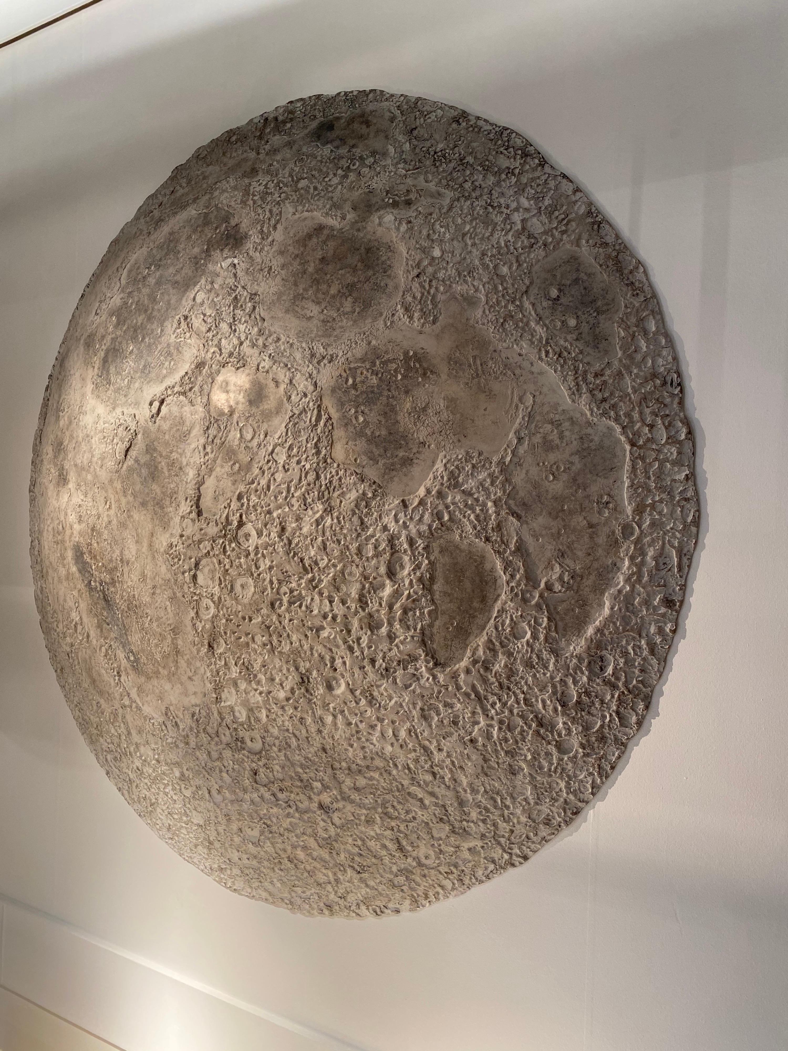 Resin Large  Moon Wall Mounted Sculpture