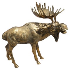 Large Bronze Moose Sculpture