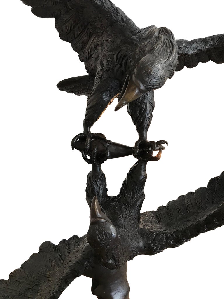 Large Bronze of Two Fighting Eagles at 1stDibs