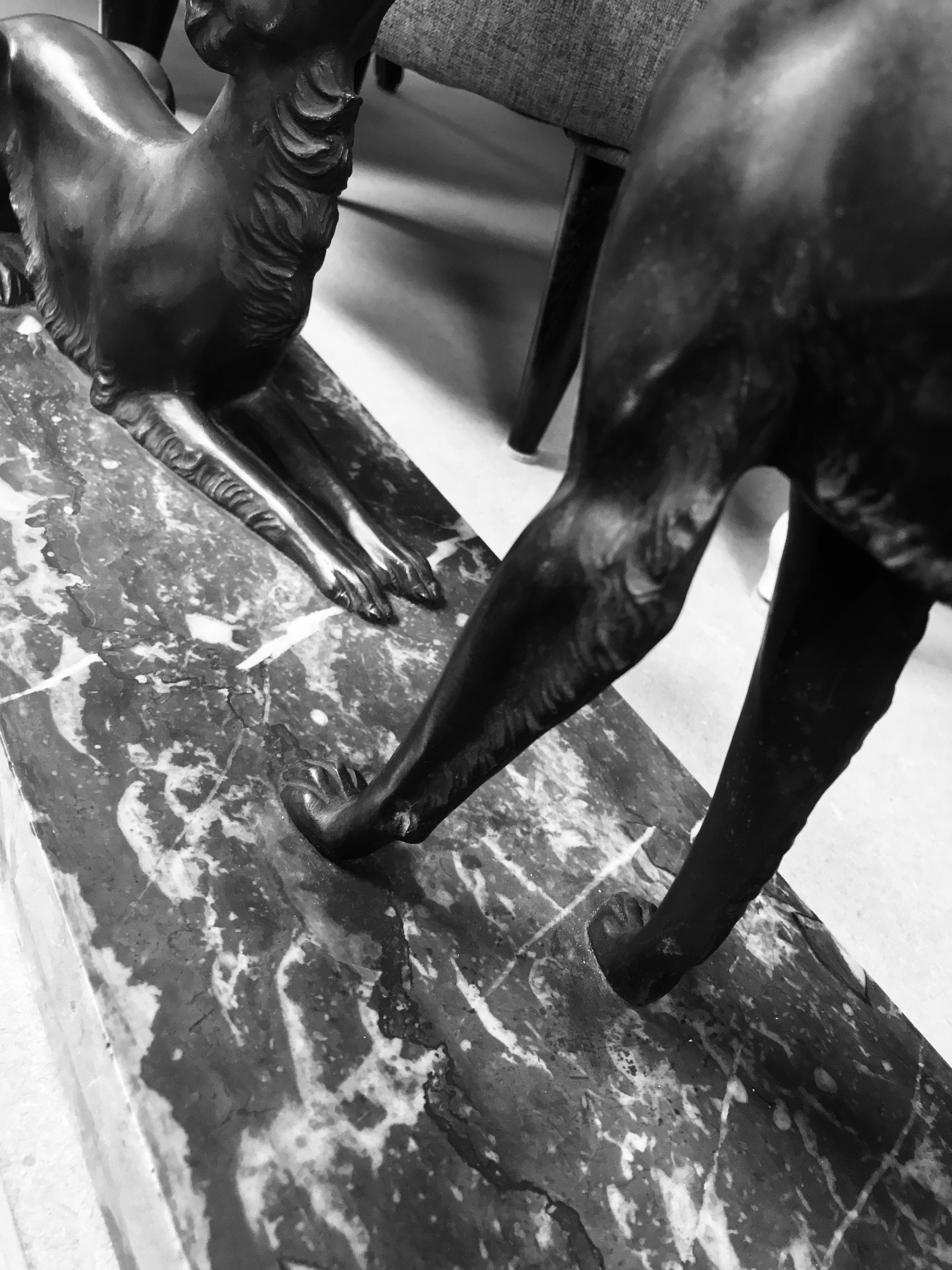 Large Bronze of Two Hunting Dogs In Good Condition In London, GB