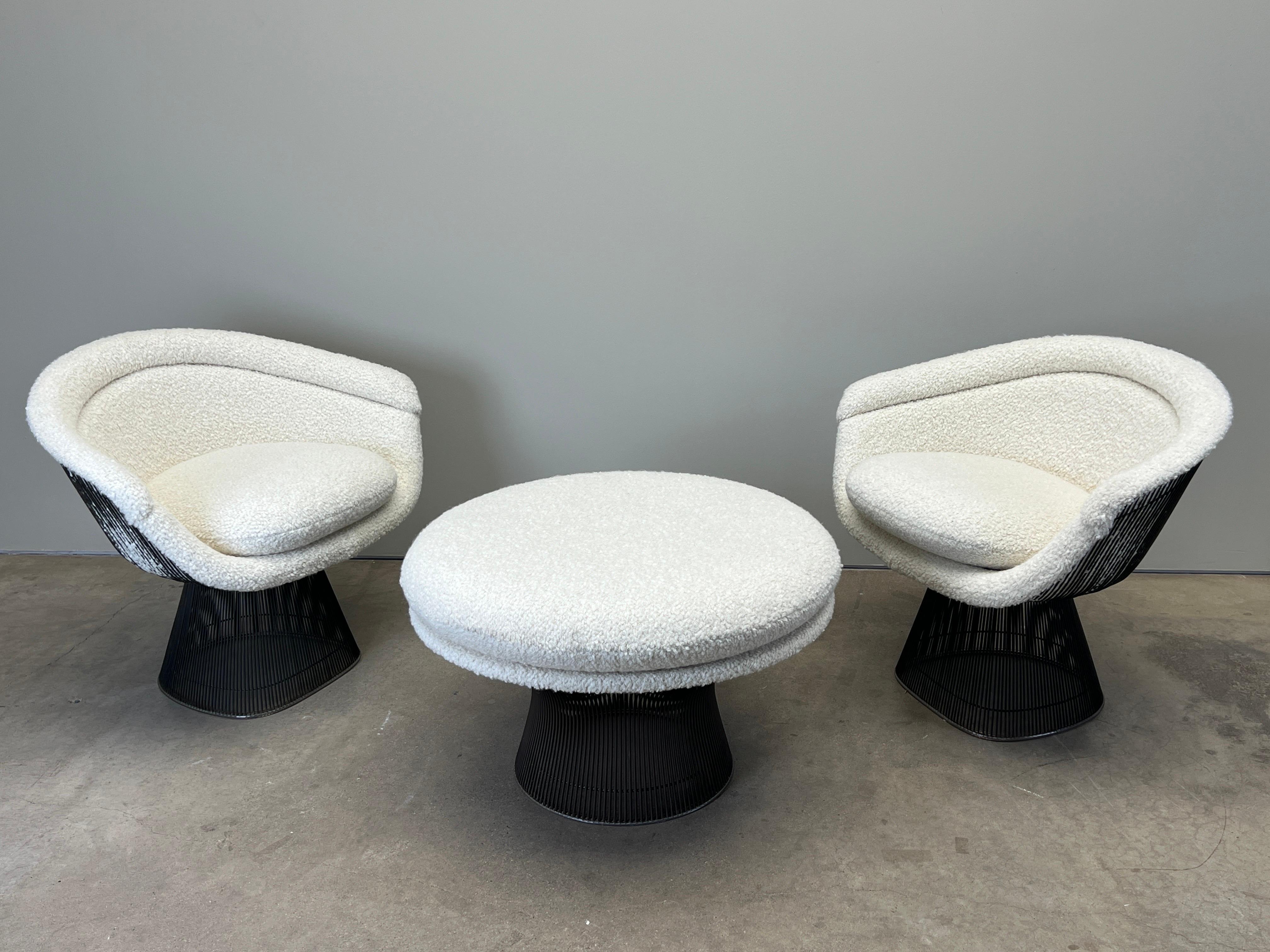 Fin du 20e siècle Grand pouf en bronze de Warren Platner en vente